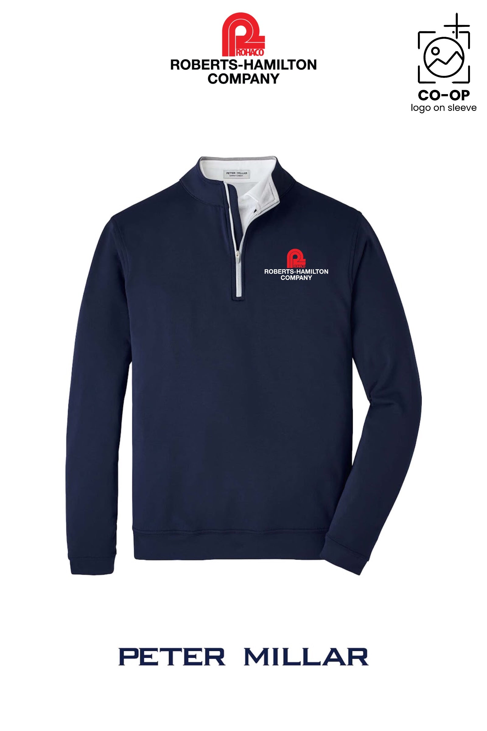 Peter Millar Mens Perth Performance Quarter-Zip - ROBERTS-HAMILTON