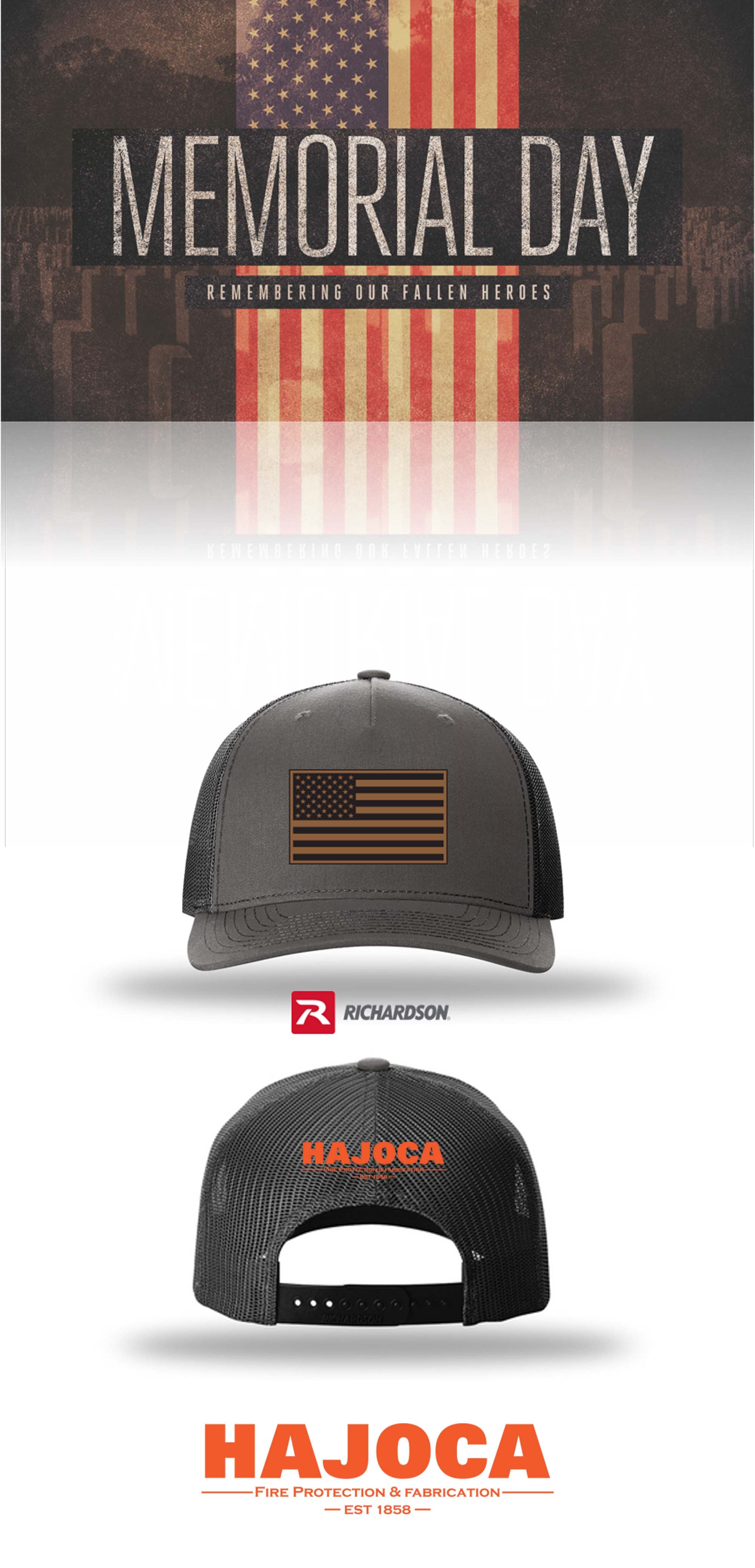 MEMORIAL DAY Richardson 112FP Five-Panel Trucker - HAJOCA FIRE PROTECT & FAB SVC