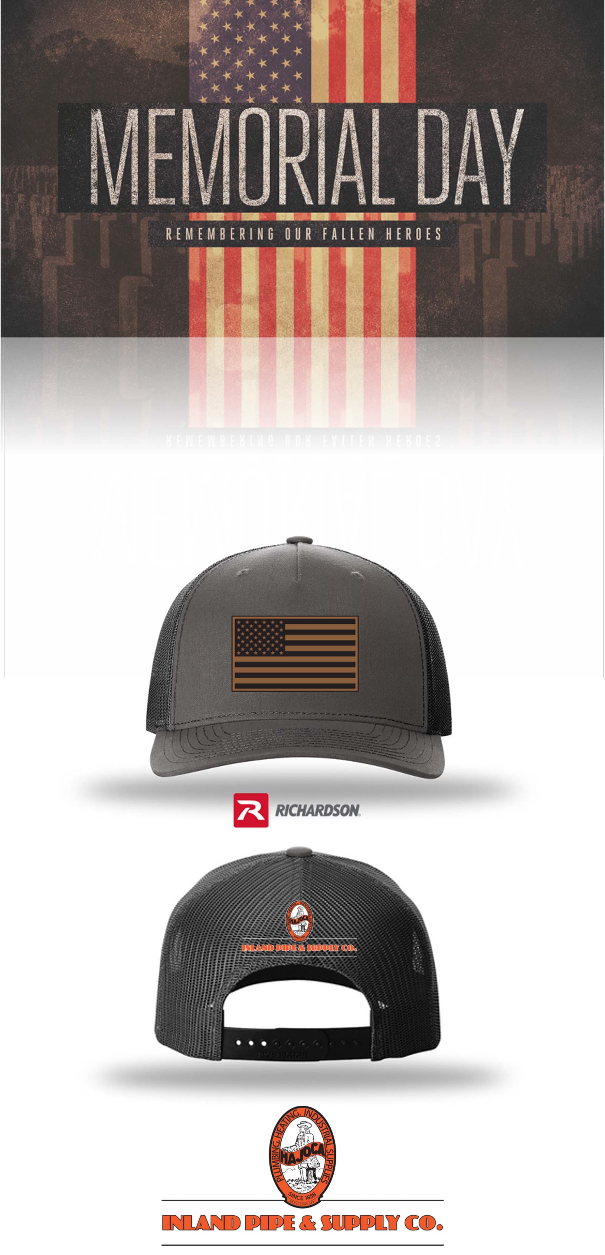 MEMORIAL DAY Richardson 112FP Five-Panel Trucker - INLAND PIPE AND SUPPLY