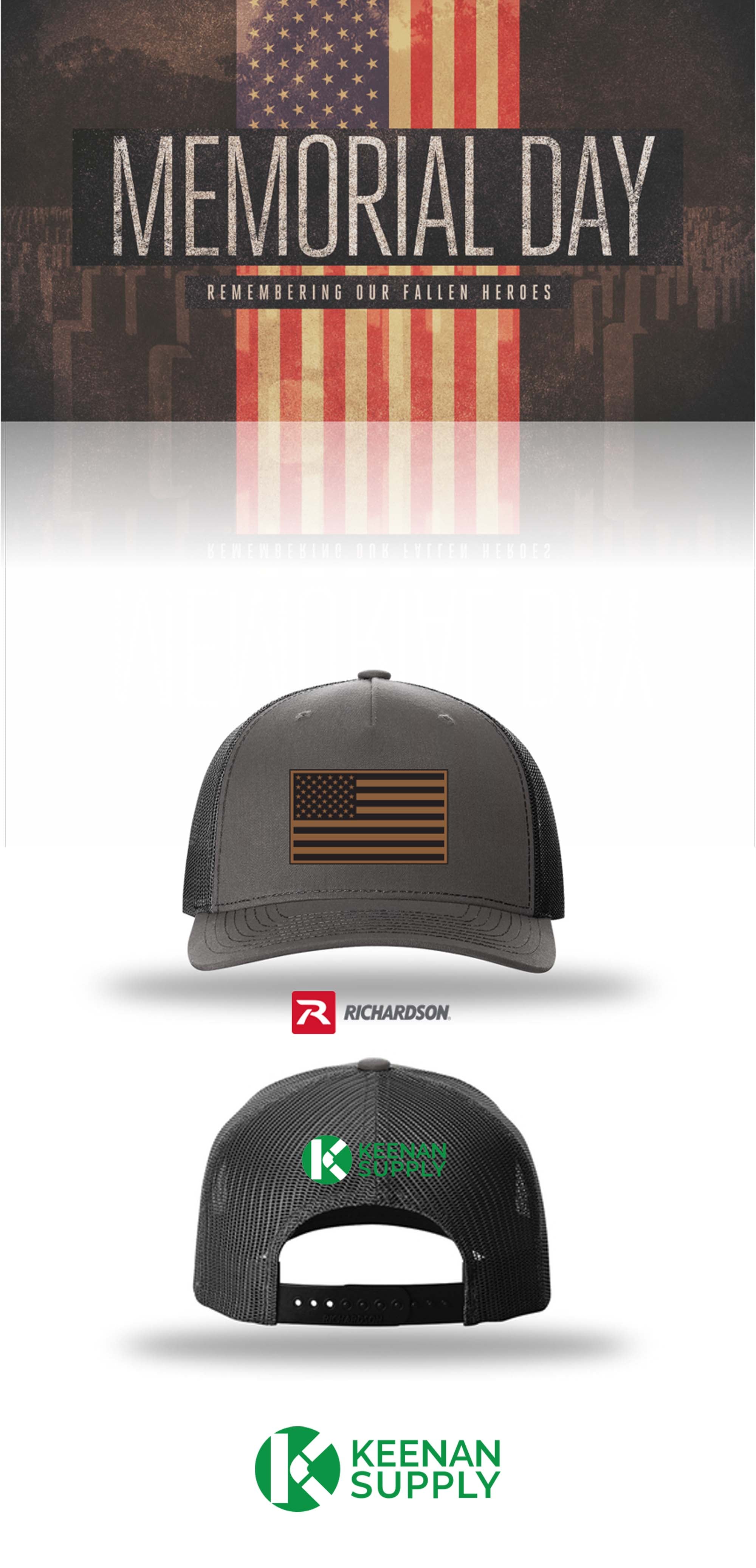 MEMORIAL DAY Richardson 112FP Five-Panel Trucker - KEENAN SUPPLY