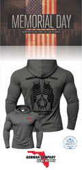 MEMORIAL DAY Port & Co™ Performance UPF 50 Hooded Long Sleeve - GORMAN CO - HVAC