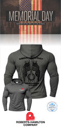 MEMORIAL DAY Port & Co™ Performance UPF 50 Hooded Long Sleeve - ROBERTS HAMILTON