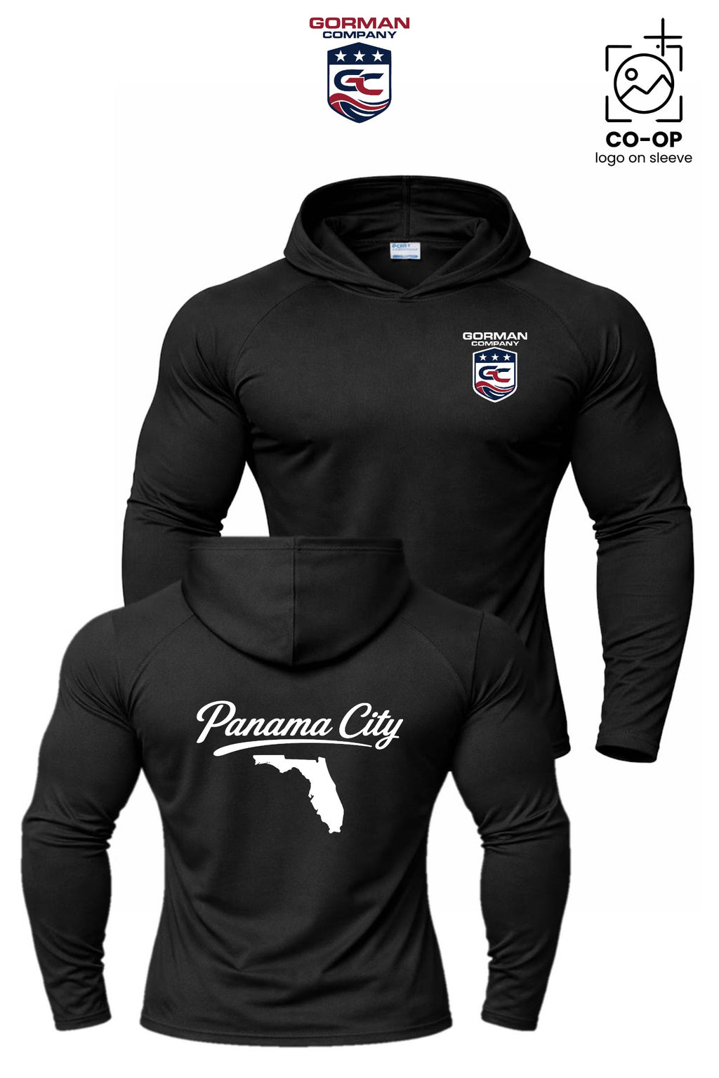 Port & Co™ Performance Pullover Hooded UPF50 Tee - GORMAN CO - PANAMA CITY