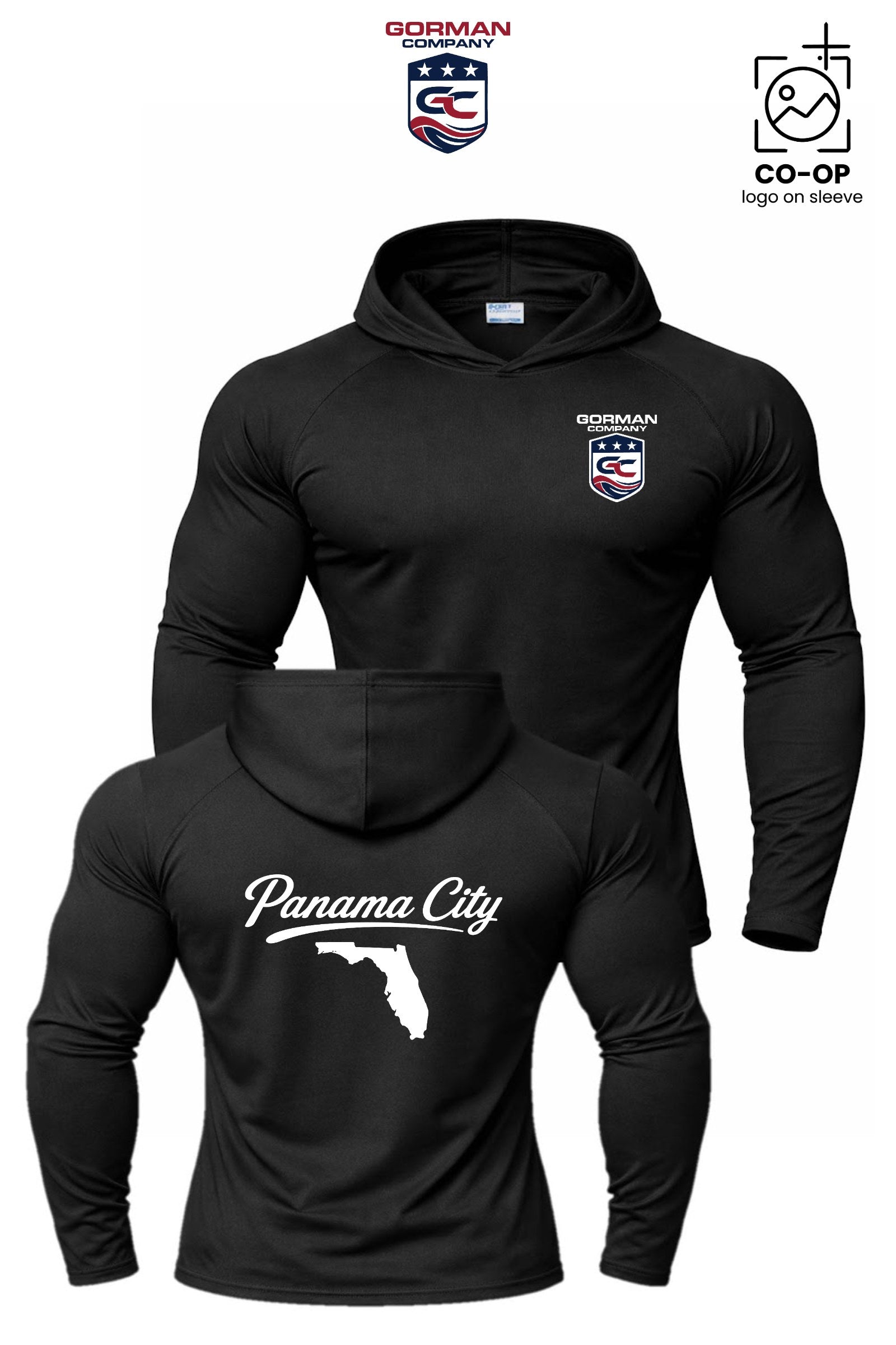 Port & Co™ Performance Pullover Hooded UPF50 Tee - GORMAN CO - PANAMA CITY