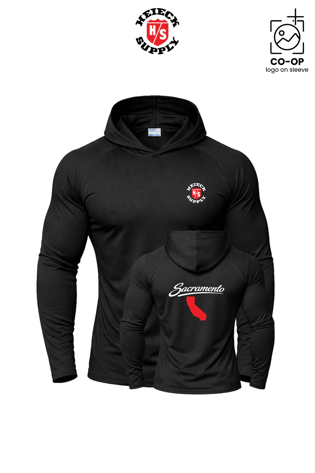Port & Co™ Performance Pullover Hooded UPF50 Tee - HEIECK SUPPLY - SACRAMENTO