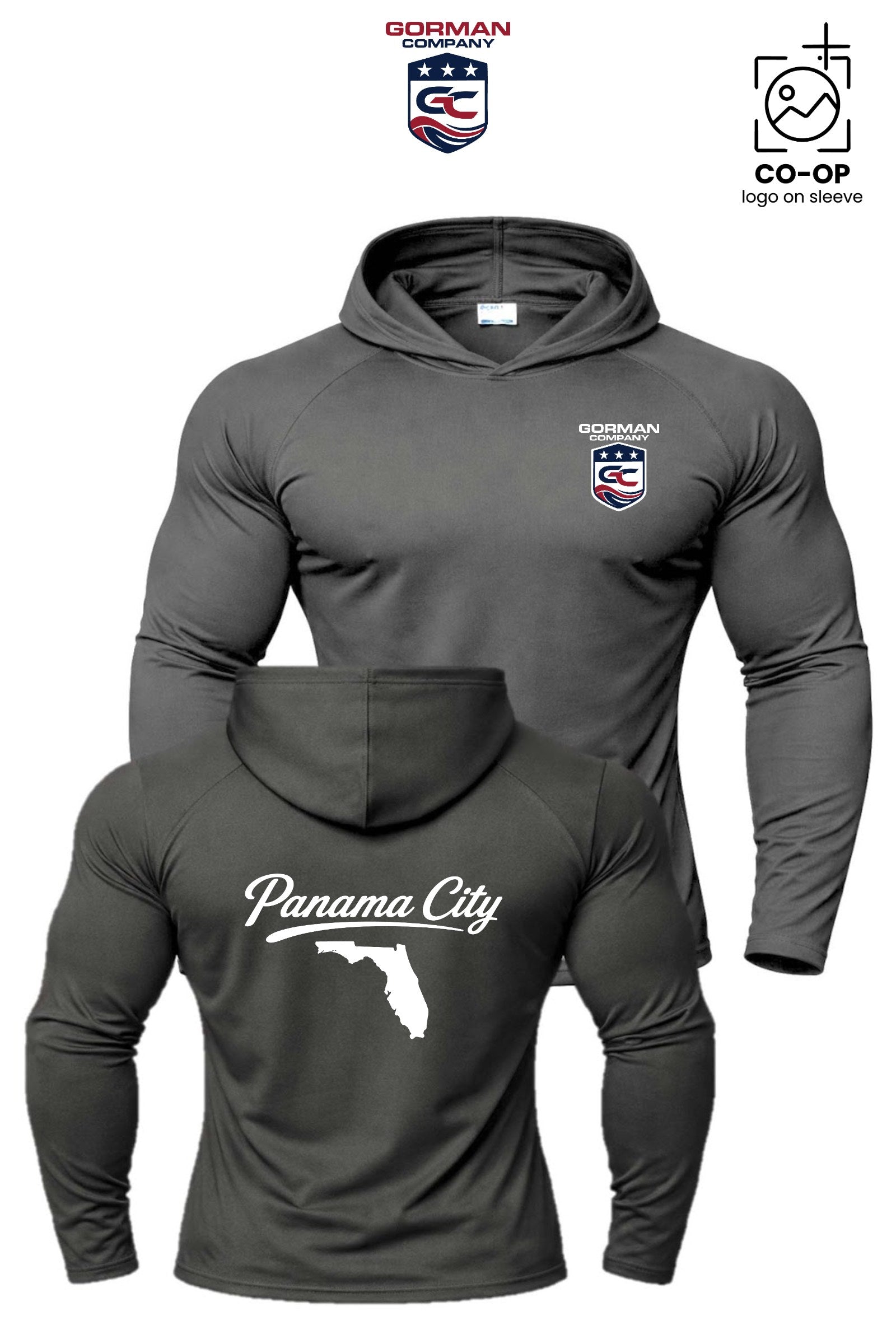 Port & Co™ Performance Pullover Hooded UPF50 Tee - GORMAN CO - PANAMA CITY