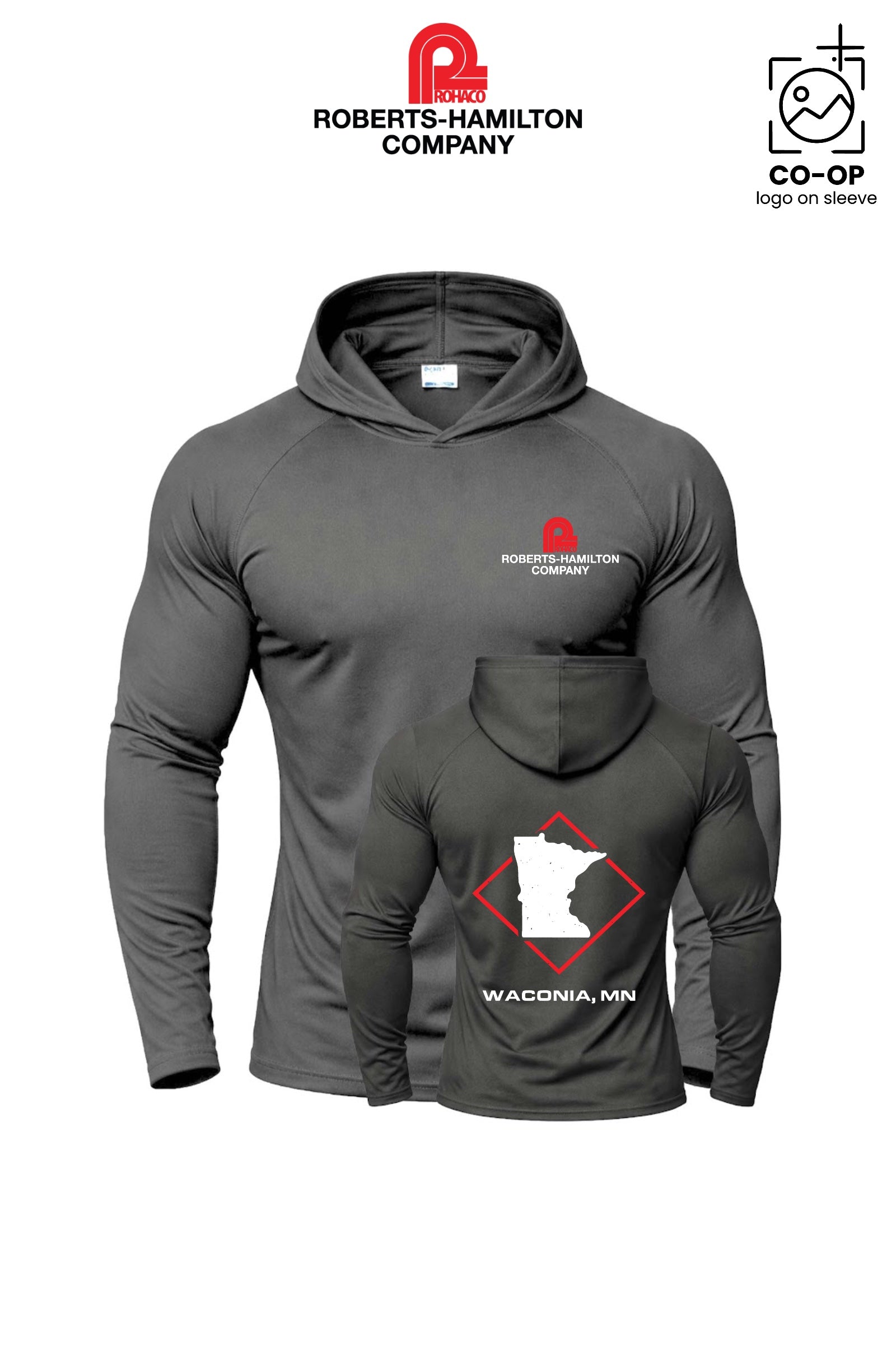 Port & Co™ Performance Pullover Hooded UPF50 Tee - ROBERTS-HAMILTON - WACONIA
