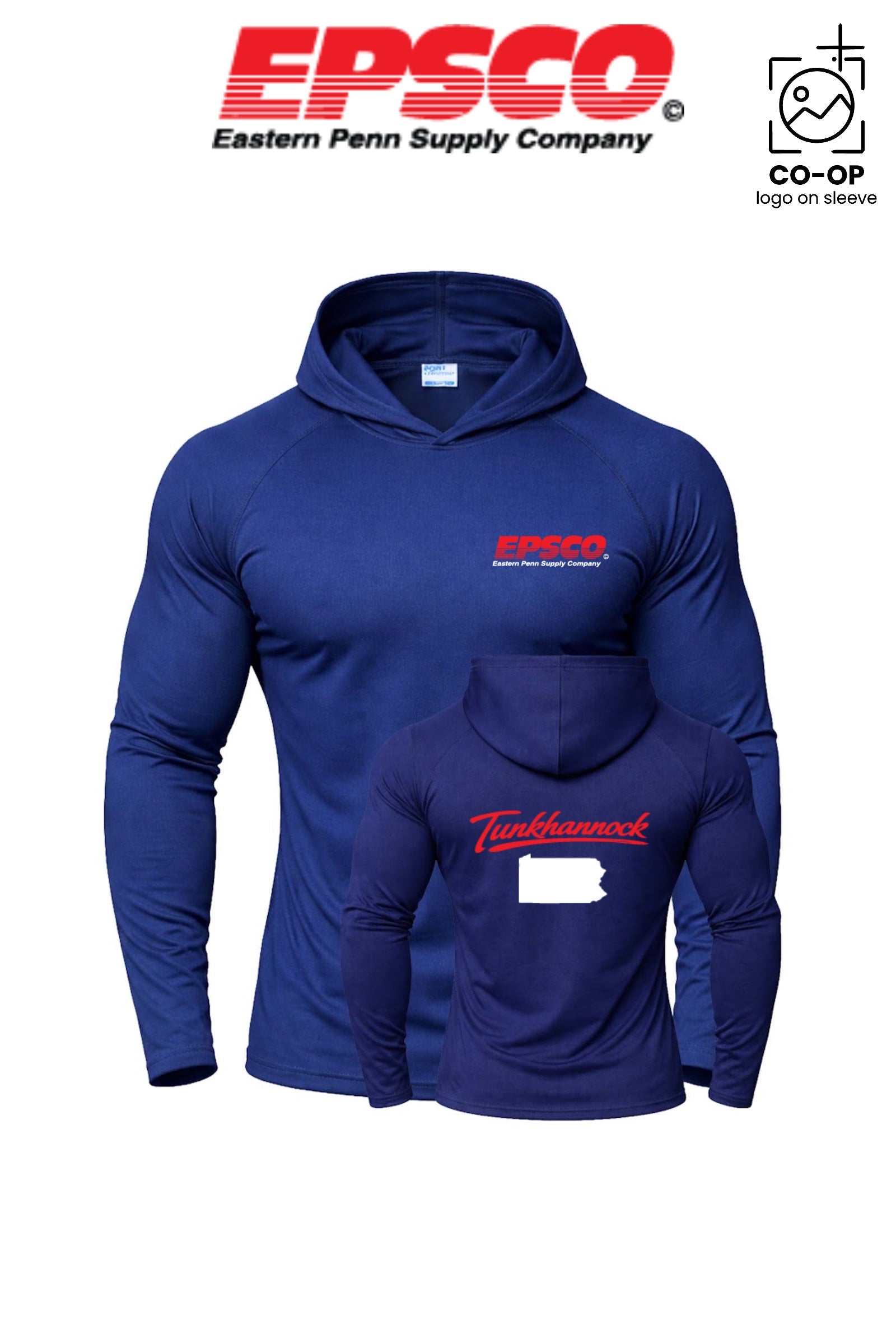 Port & Co™ Performance Pullover Hooded UPF50 Tee - EPSCO - TUNKHANNOCK