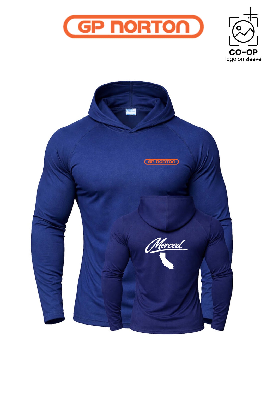 Port & Co™ Performance Pullover Hooded UPF50 Tee - G P NORTON - MERCED