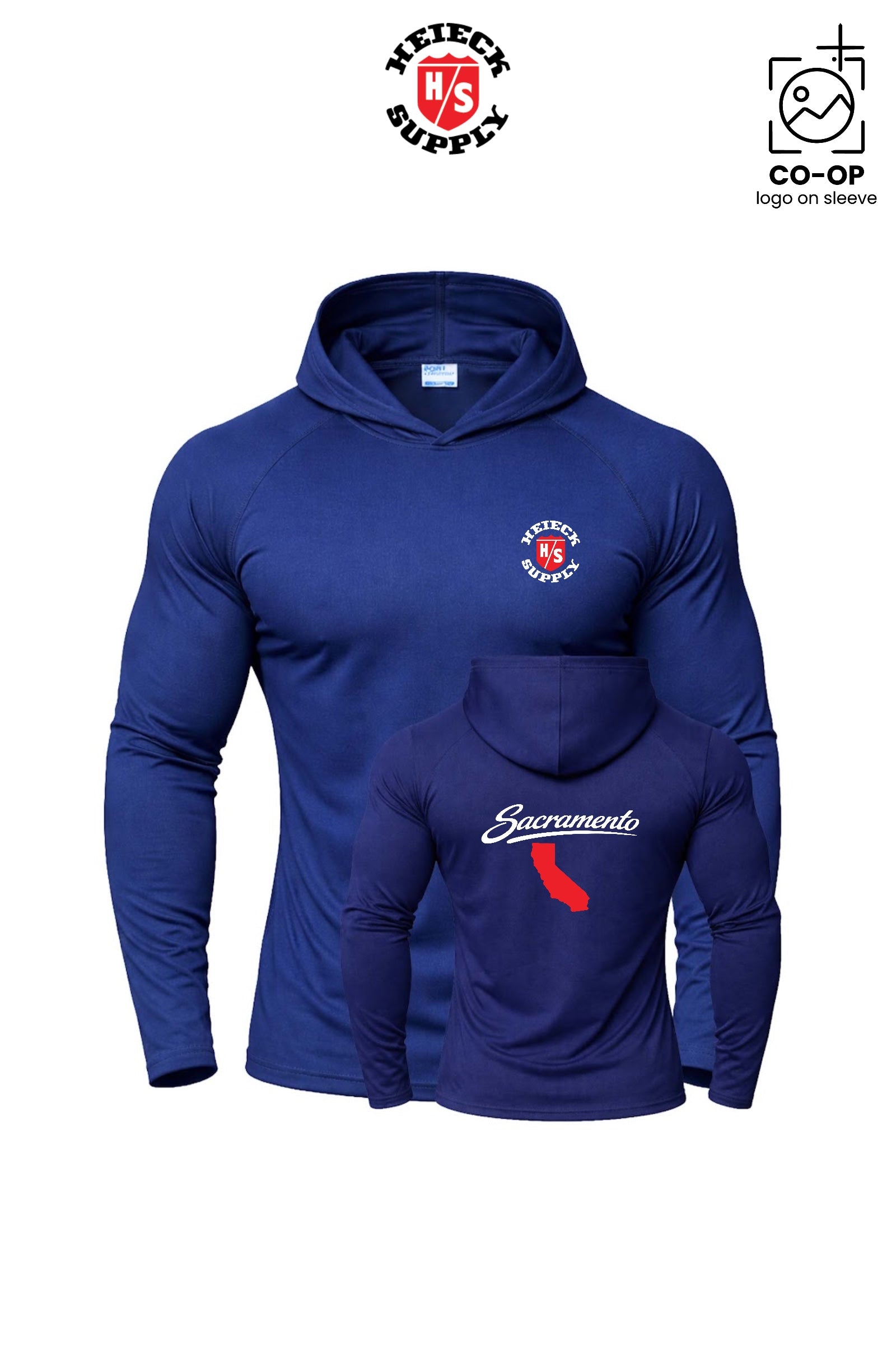 Port & Co™ Performance Pullover Hooded UPF50 Tee - HEIECK SUPPLY - SACRAMENTO