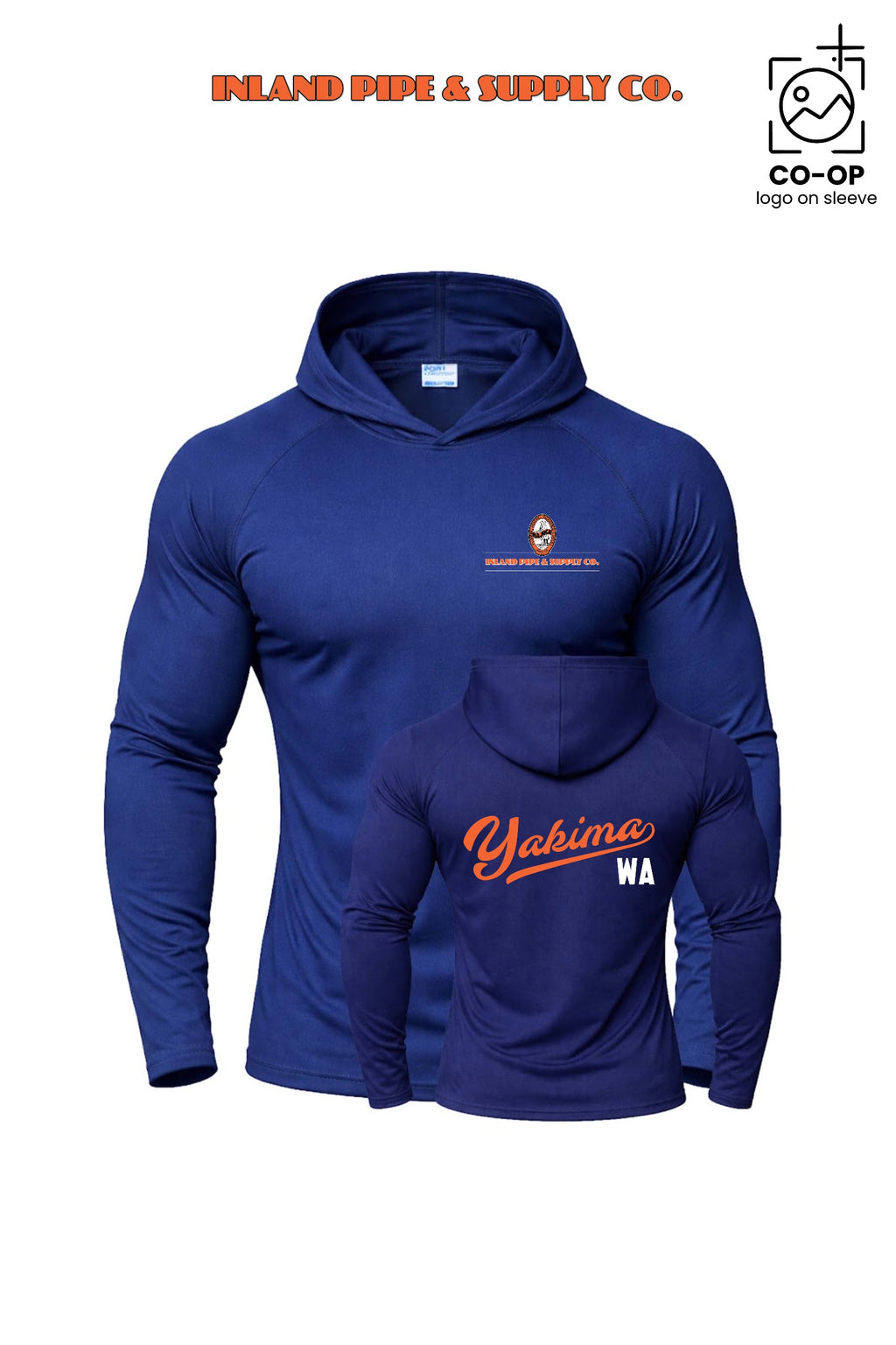 Port & Co™ Performance Pullover Hooded UPF50 Tee - INLAND PIPE AND SUPPLY - YAKIMA