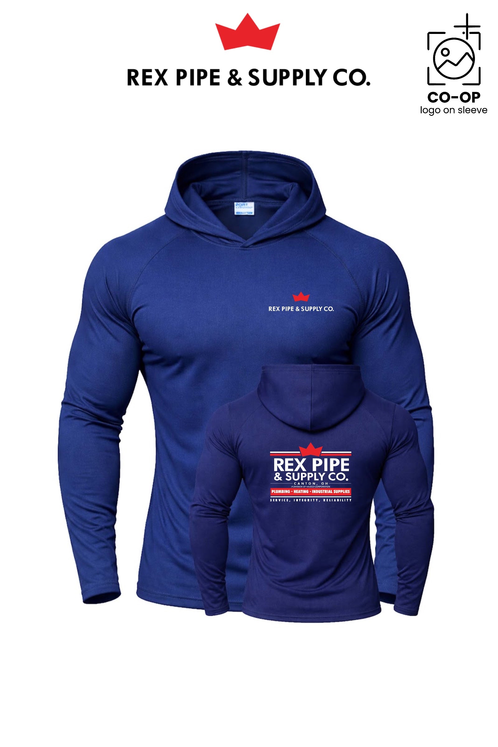 Port & Co™ Performance Pullover Hooded UPF50 Tee - REX PIPE AND SUPPLY - CANTON