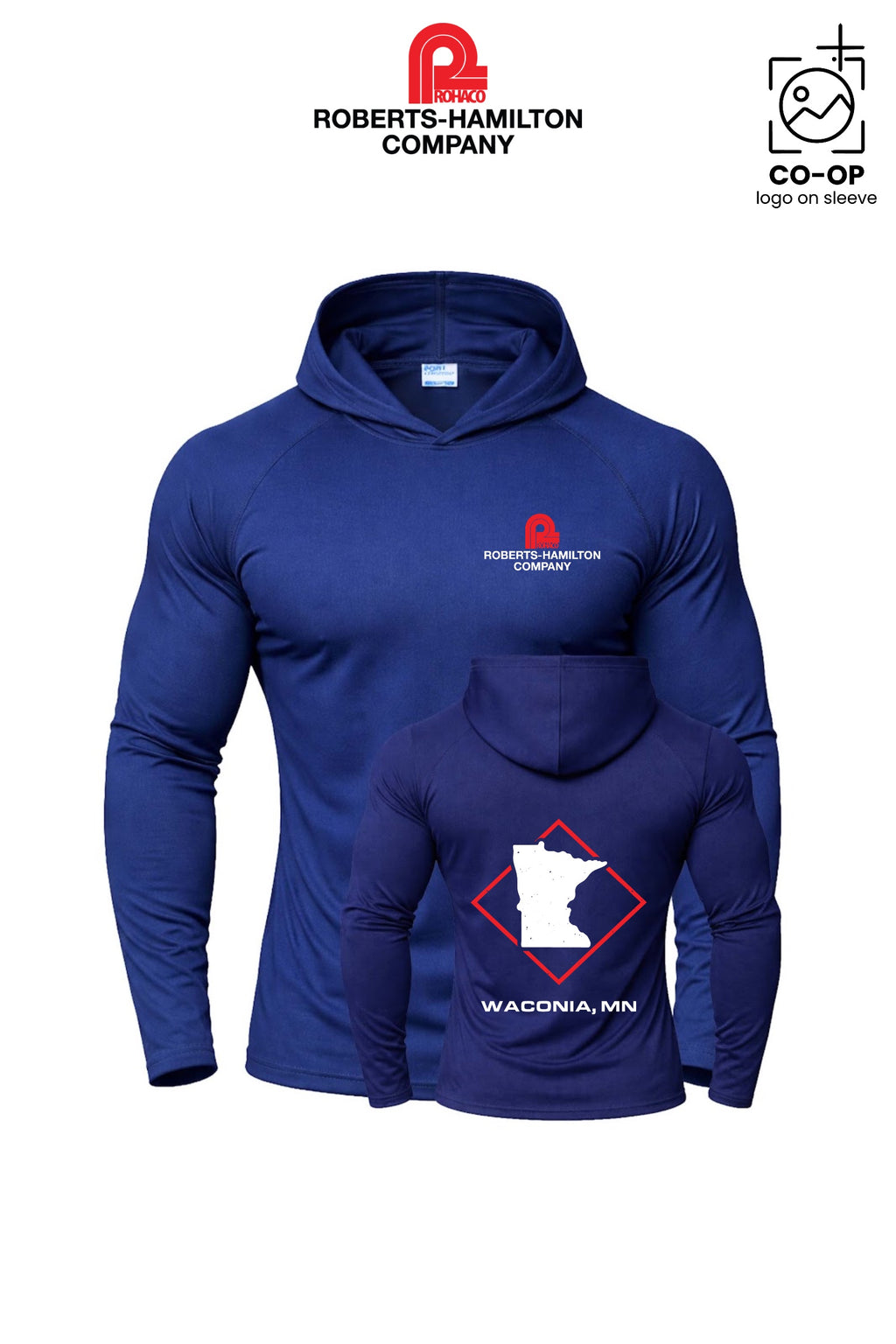 Port & Co™ Performance Pullover Hooded UPF50 Tee - ROBERTS-HAMILTON - WACONIA