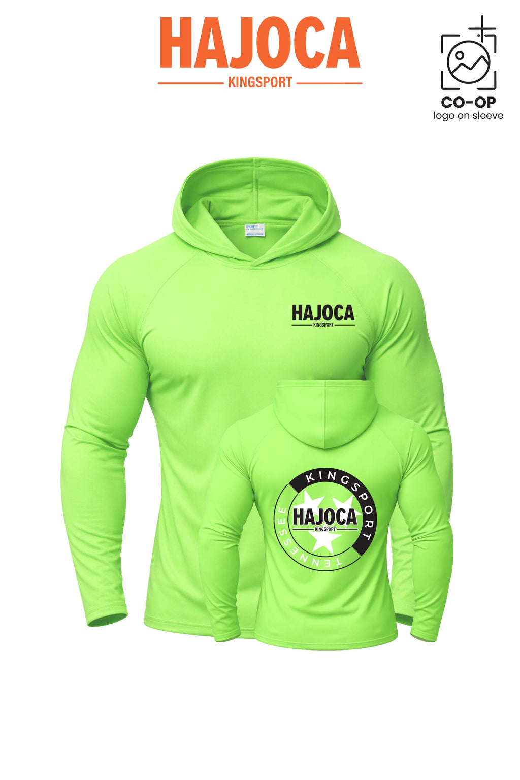 Port & Co™ Performance Pullover Hooded UPF50 Tee - HAJOCA - KINGSPORT (Back Print)