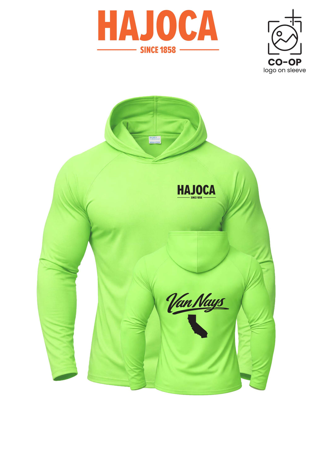 Port & Co™ Performance Pullover Hooded UPF50 Tee - HAJOCA - VAN NUYS