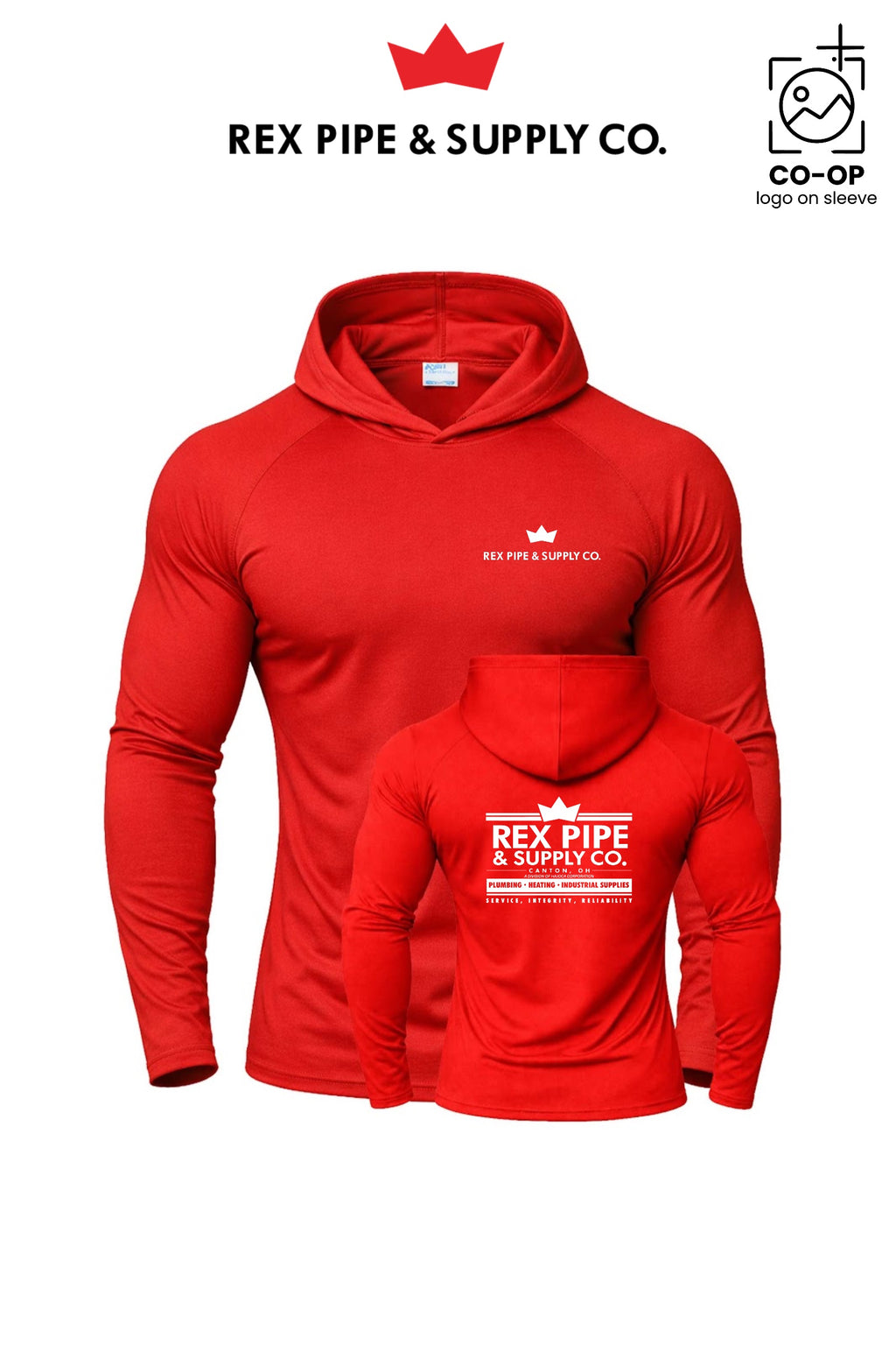 Port & Co™ Performance Pullover Hooded UPF50 Tee - REX PIPE AND SUPPLY - CANTON