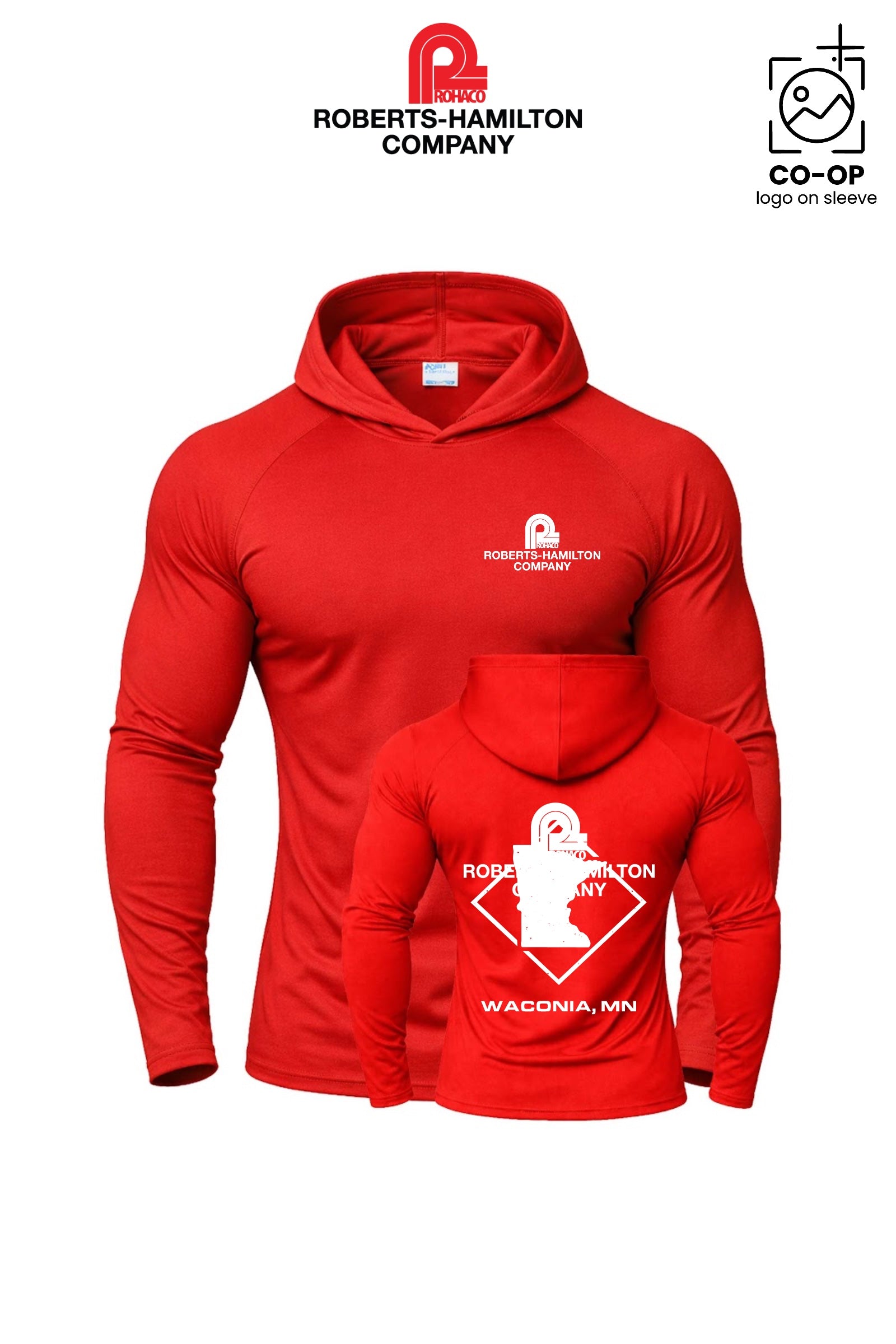 Port & Co™ Performance Pullover Hooded UPF50 Tee - ROBERTS-HAMILTON - WACONIA