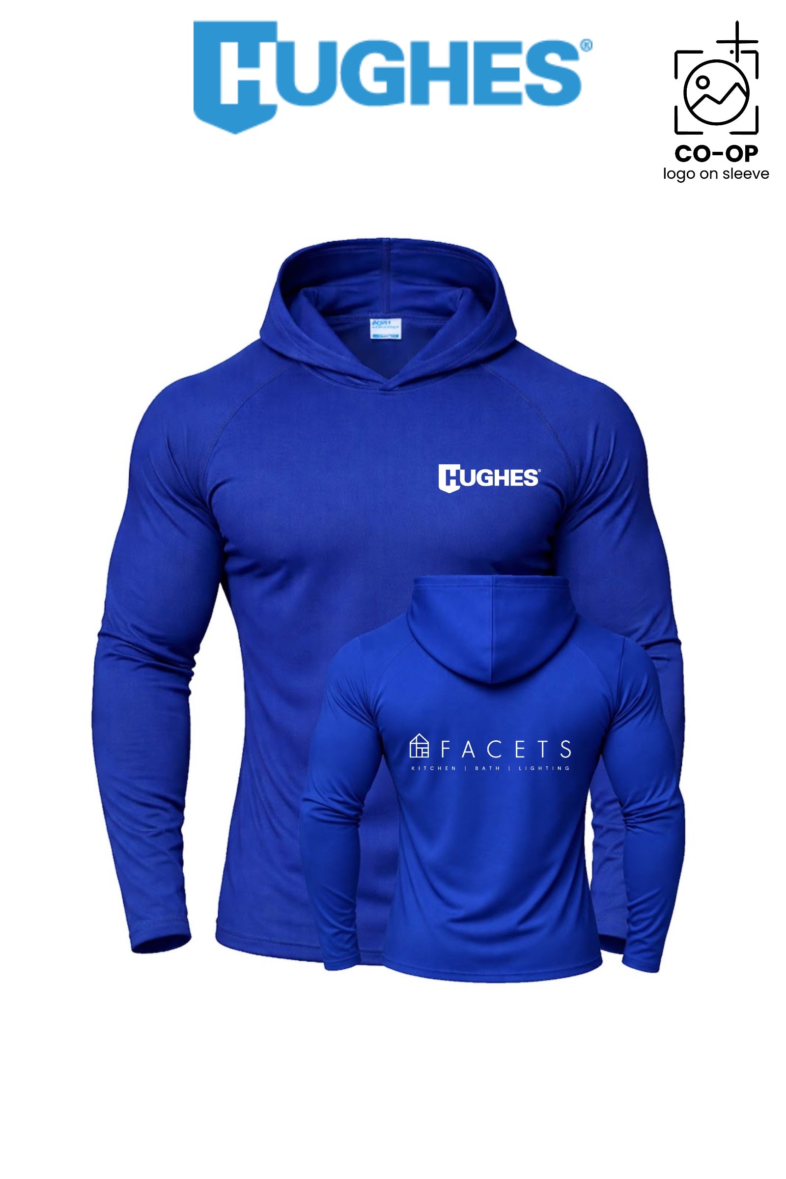 Port & Co™ Performance Pullover Hooded UPF50 Tee - HUGHES SUPPLY - HUNTERSVILLE