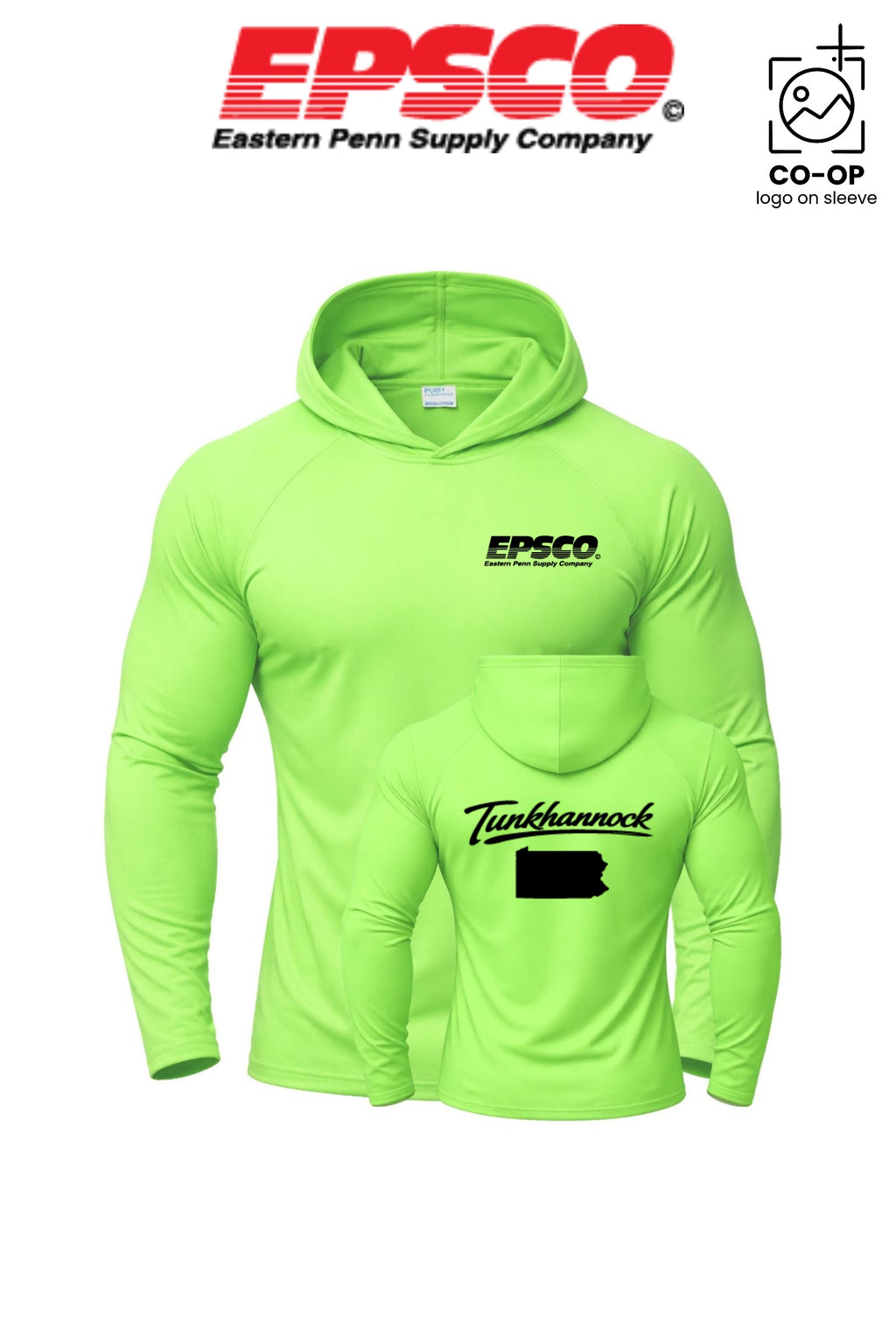 Port & Co™ Performance Pullover Hooded UPF50 Tee - EPSCO - TUNKHANNOCK
