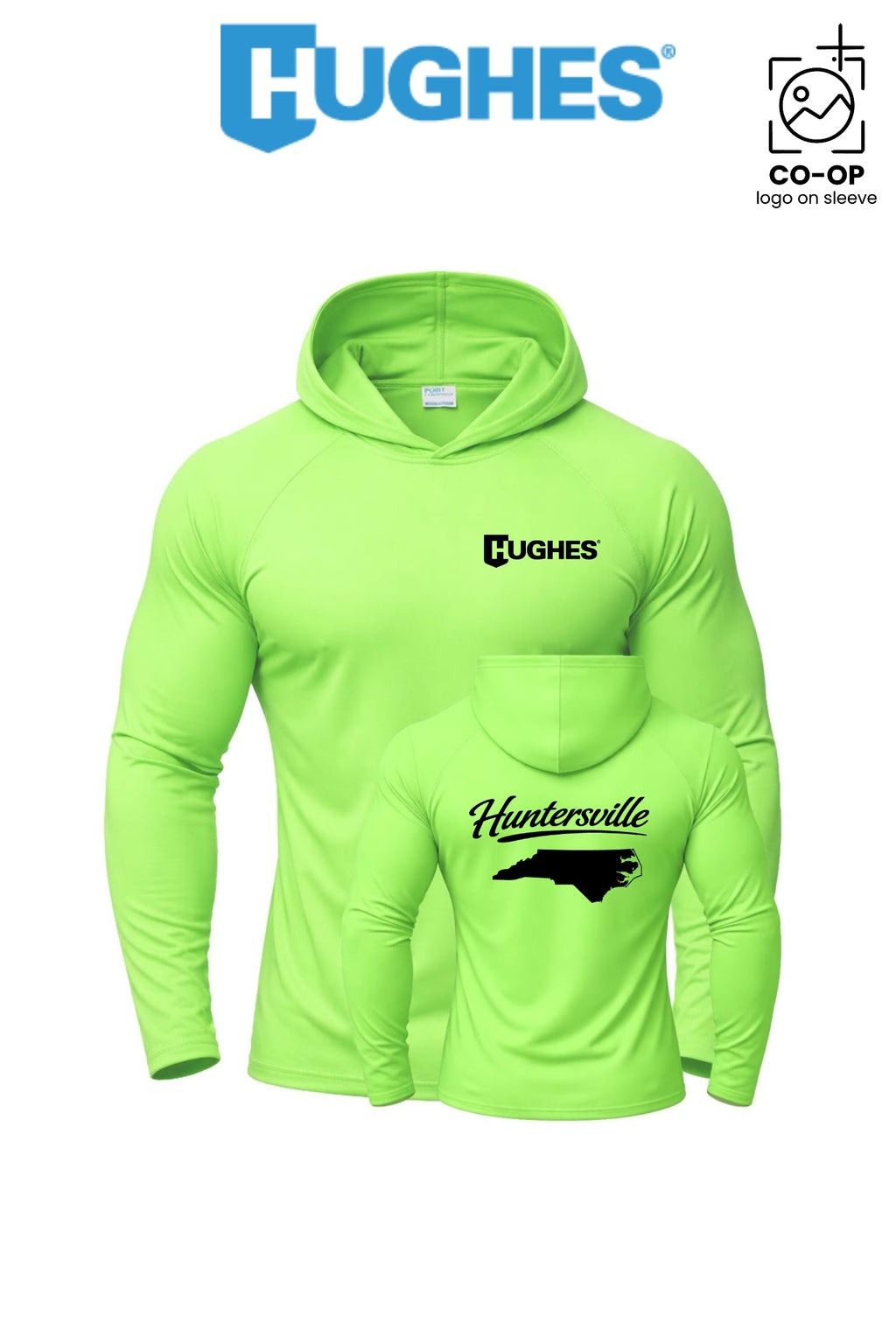 Port & Co™ Performance Pullover Hooded UPF50 Tee - HUGHES SUPPLY - HUNTERSVILLE