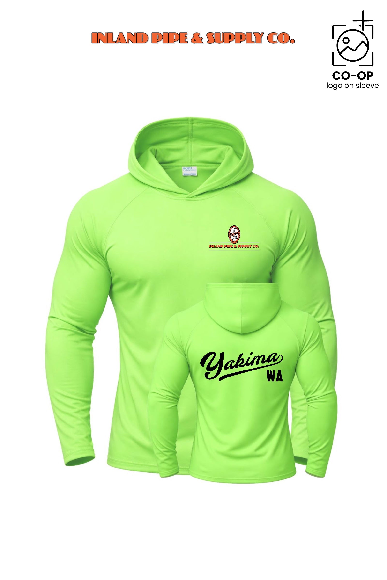 Port & Co™ Performance Pullover Hooded UPF50 Tee - INLAND PIPE AND SUPPLY - YAKIMA