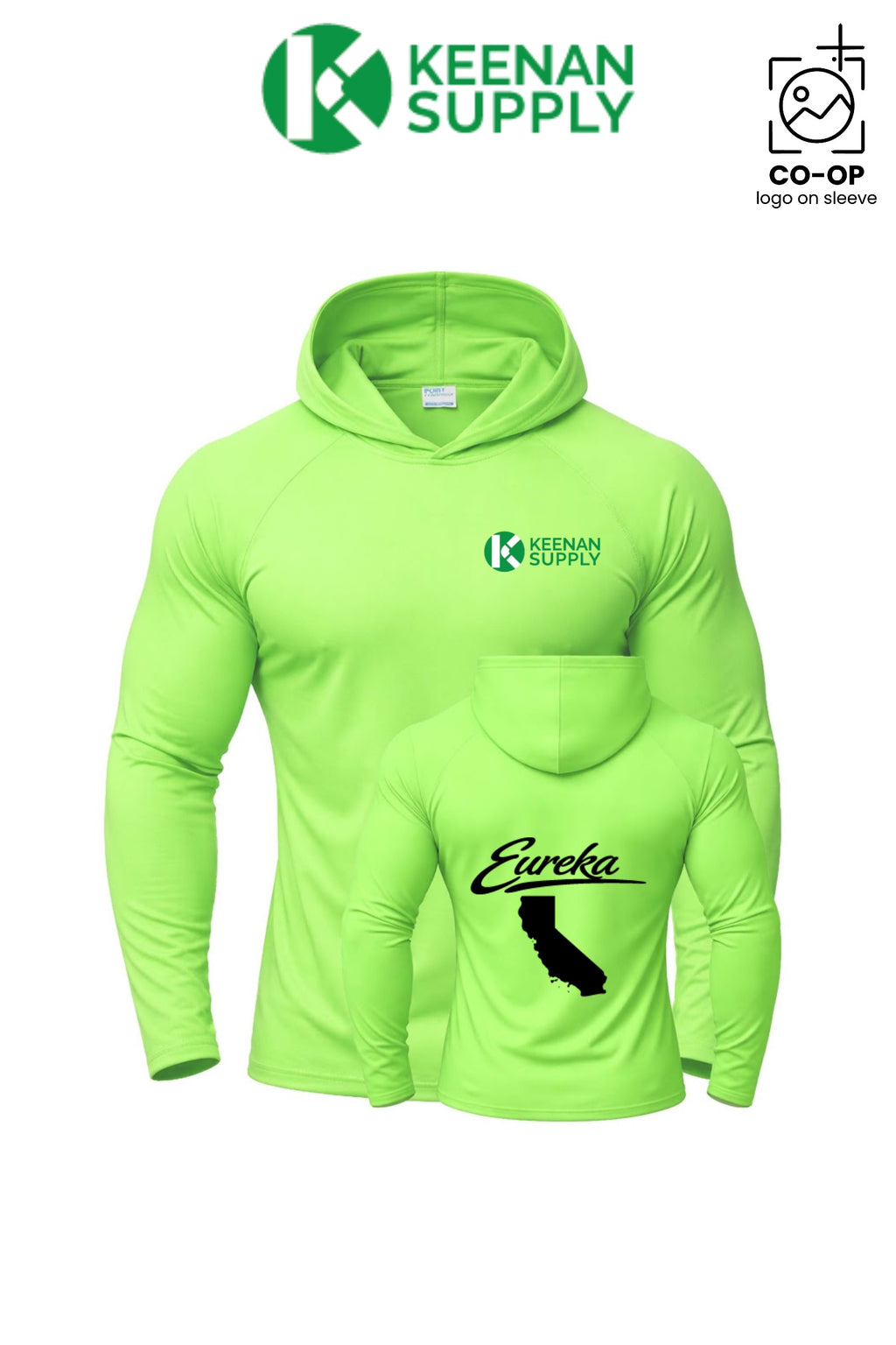 Port & Co™ Performance Pullover Hooded UPF50 Tee - KEENAN SUPPLY - EUREKA