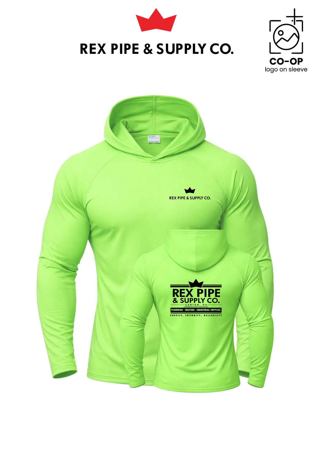 Port & Co™ Performance Pullover Hooded UPF50 Tee - REX PIPE AND SUPPLY - CANTON