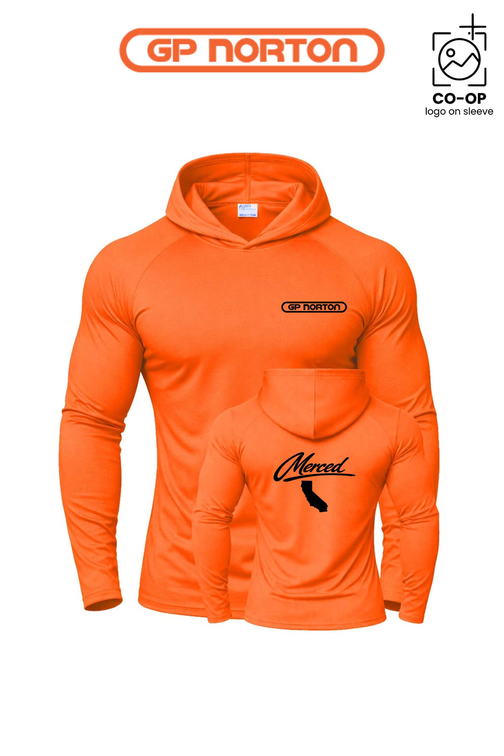 Port & Co™ Performance Pullover Hooded UPF50 Tee - G P NORTON - MERCED