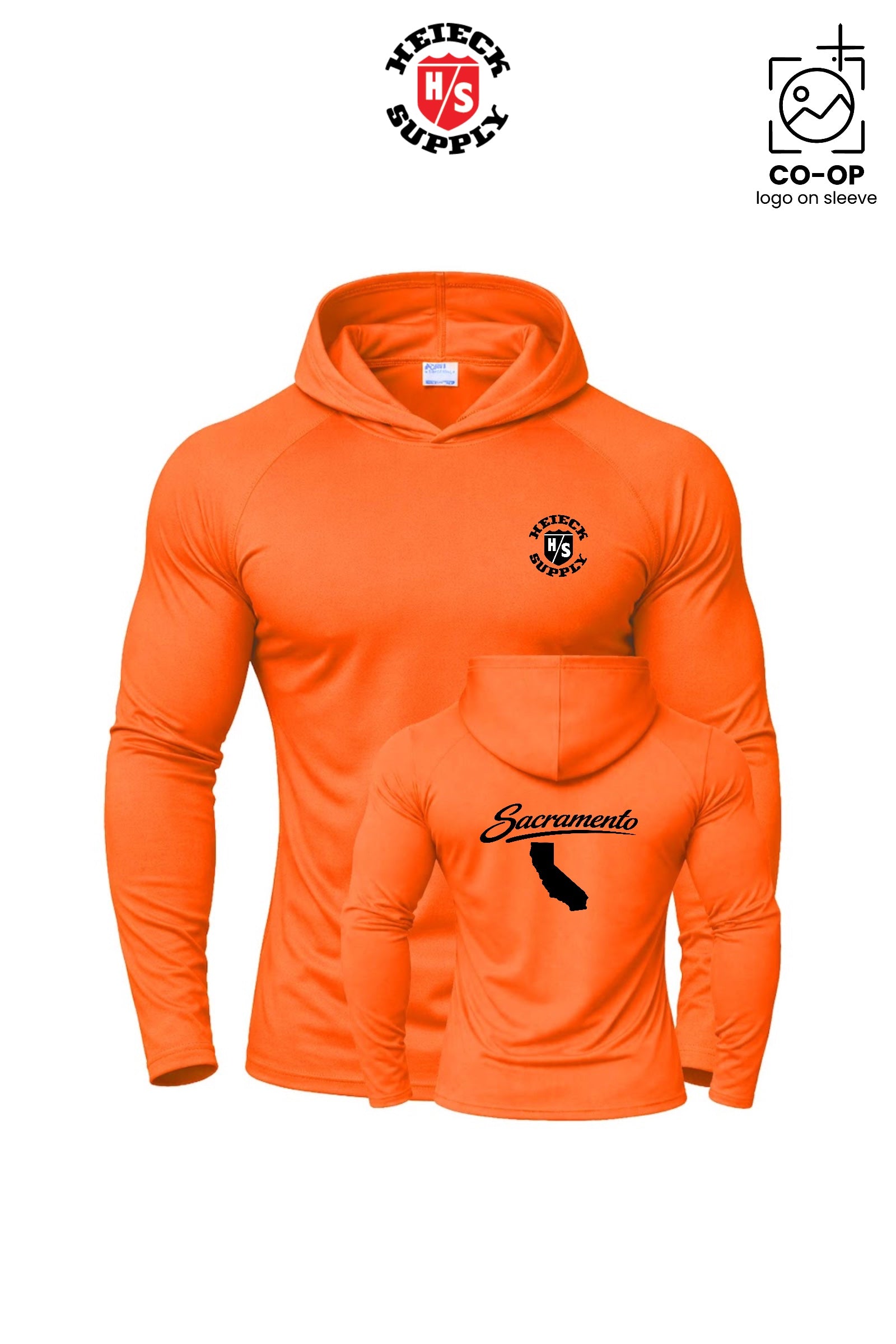Port & Co™ Performance Pullover Hooded UPF50 Tee - HEIECK SUPPLY - SACRAMENTO
