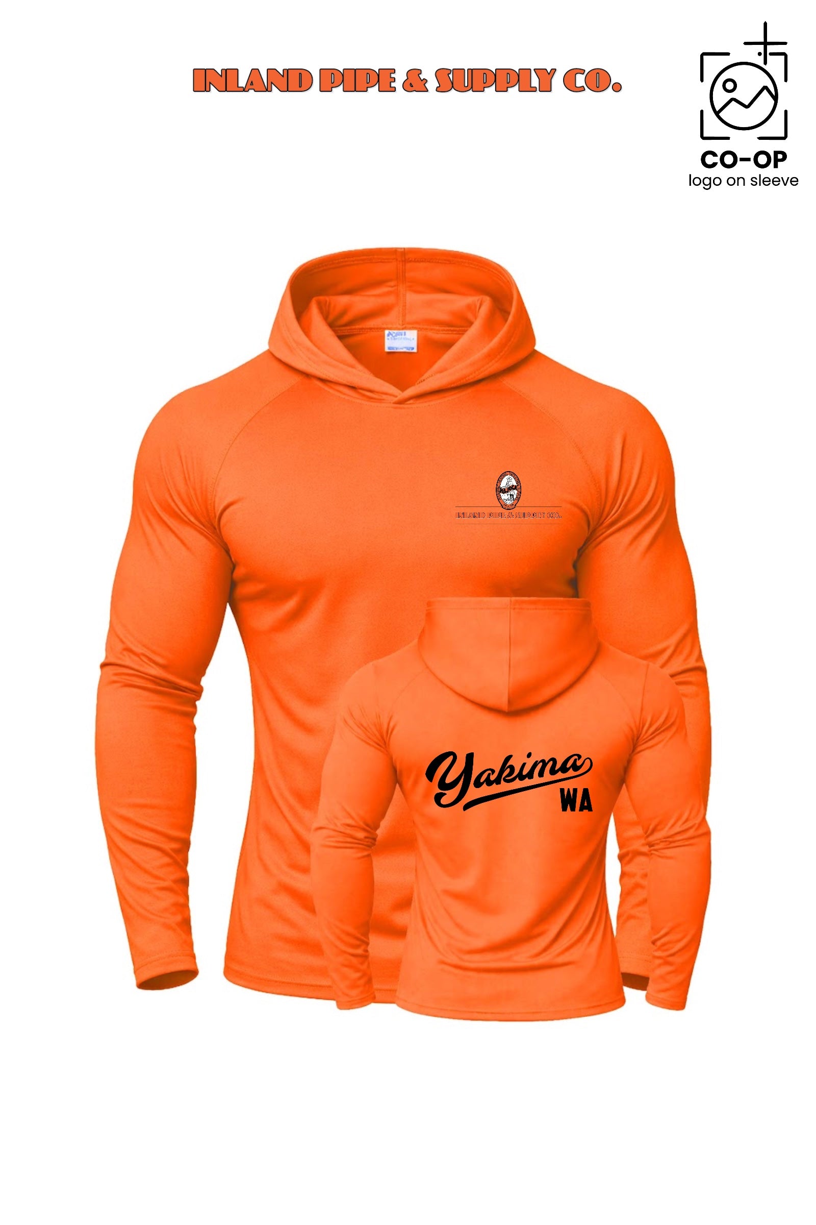 Port & Co™ Performance Pullover Hooded UPF50 Tee - INLAND PIPE AND SUPPLY - YAKIMA