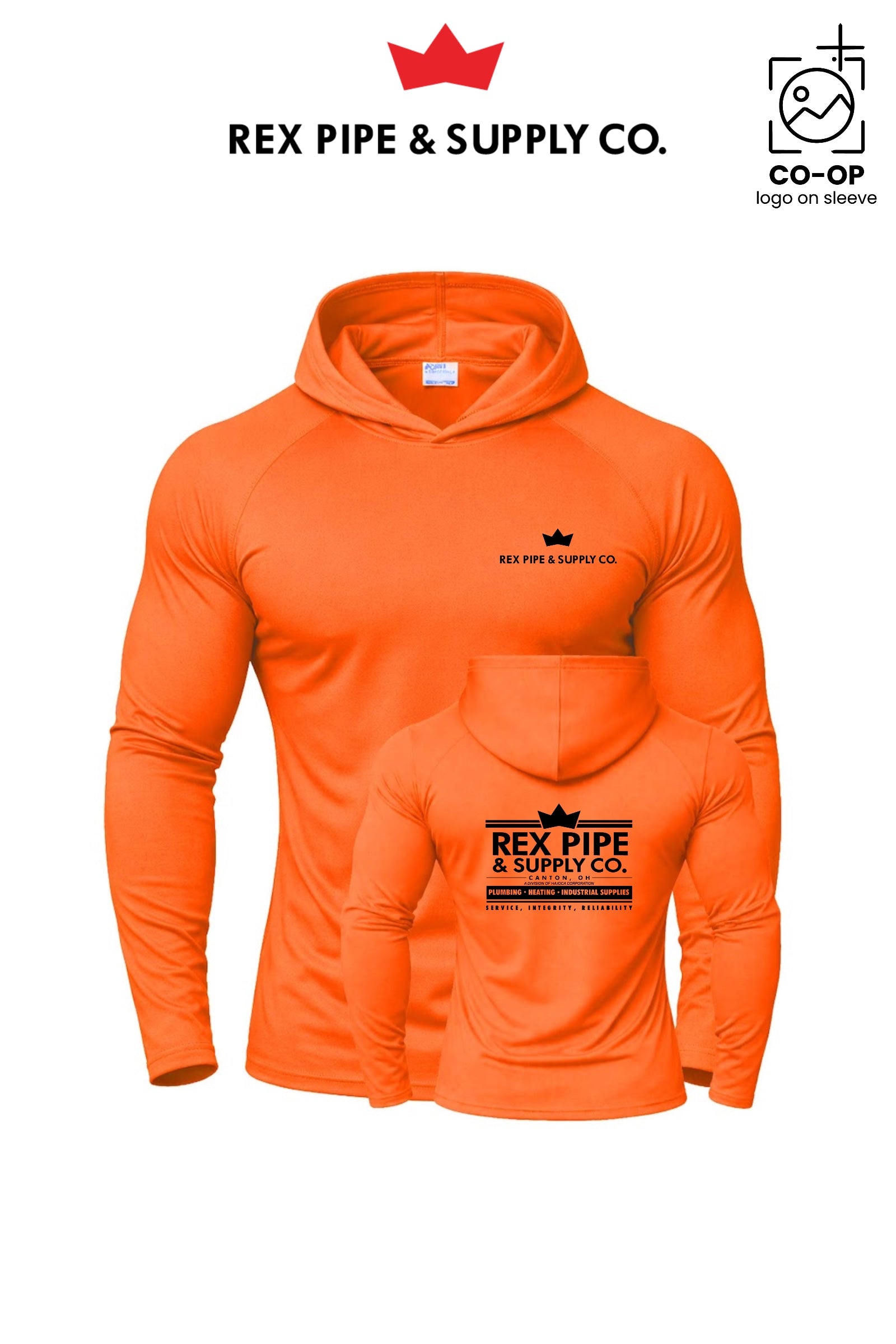 Port & Co™ Performance Pullover Hooded UPF50 Tee - REX PIPE AND SUPPLY - CANTON