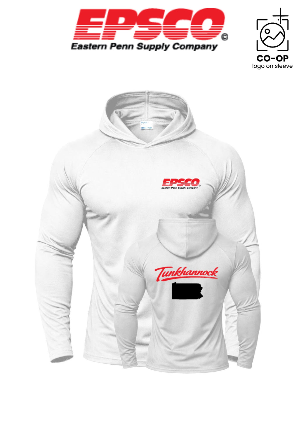 Port & Co™ Performance Pullover Hooded UPF50 Tee - EPSCO - TUNKHANNOCK