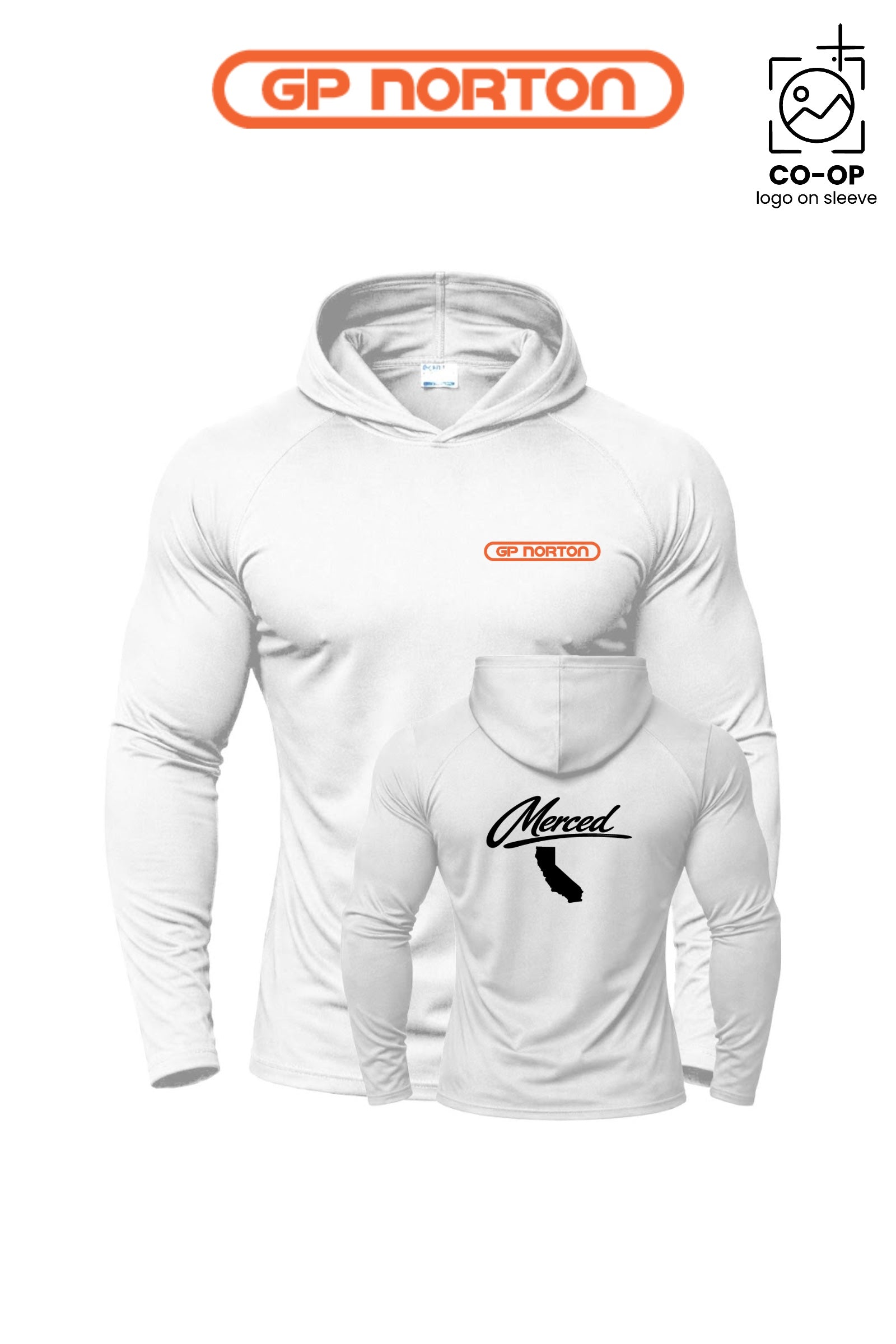 Port & Co™ Performance Pullover Hooded UPF50 Tee - G P NORTON - MERCED