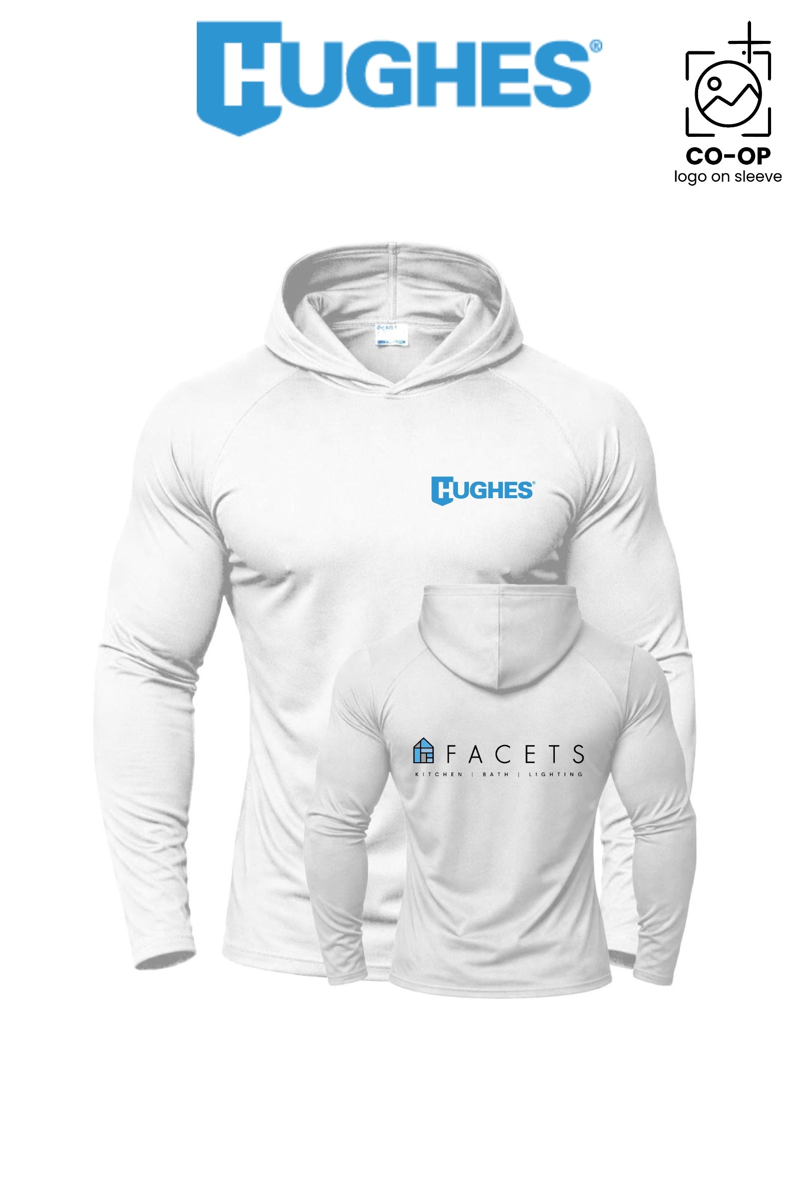 Port & Co™ Performance Pullover Hooded UPF50 Tee - HUGHES SUPPLY - HUNTERSVILLE