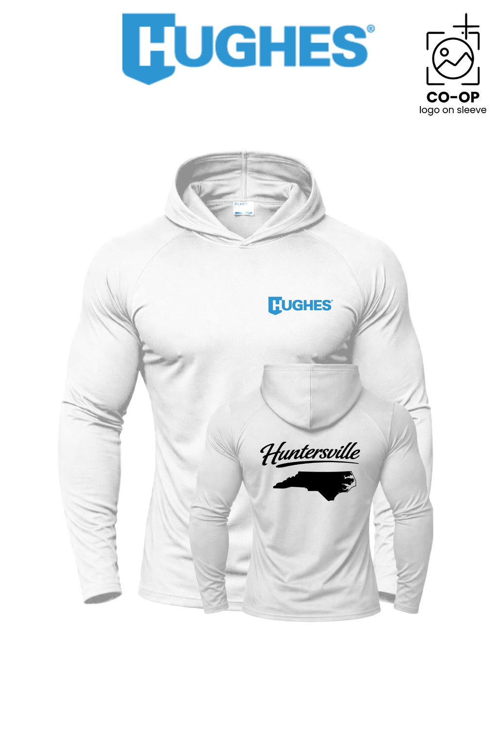 Port & Co™ Performance Pullover Hooded UPF50 Tee - HUGHES SUPPLY - HUNTERSVILLE