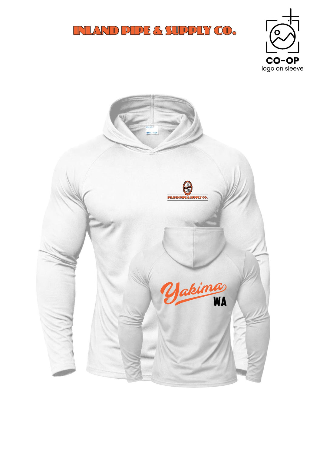 Port & Co™ Performance Pullover Hooded UPF50 Tee - INLAND PIPE AND SUPPLY - YAKIMA