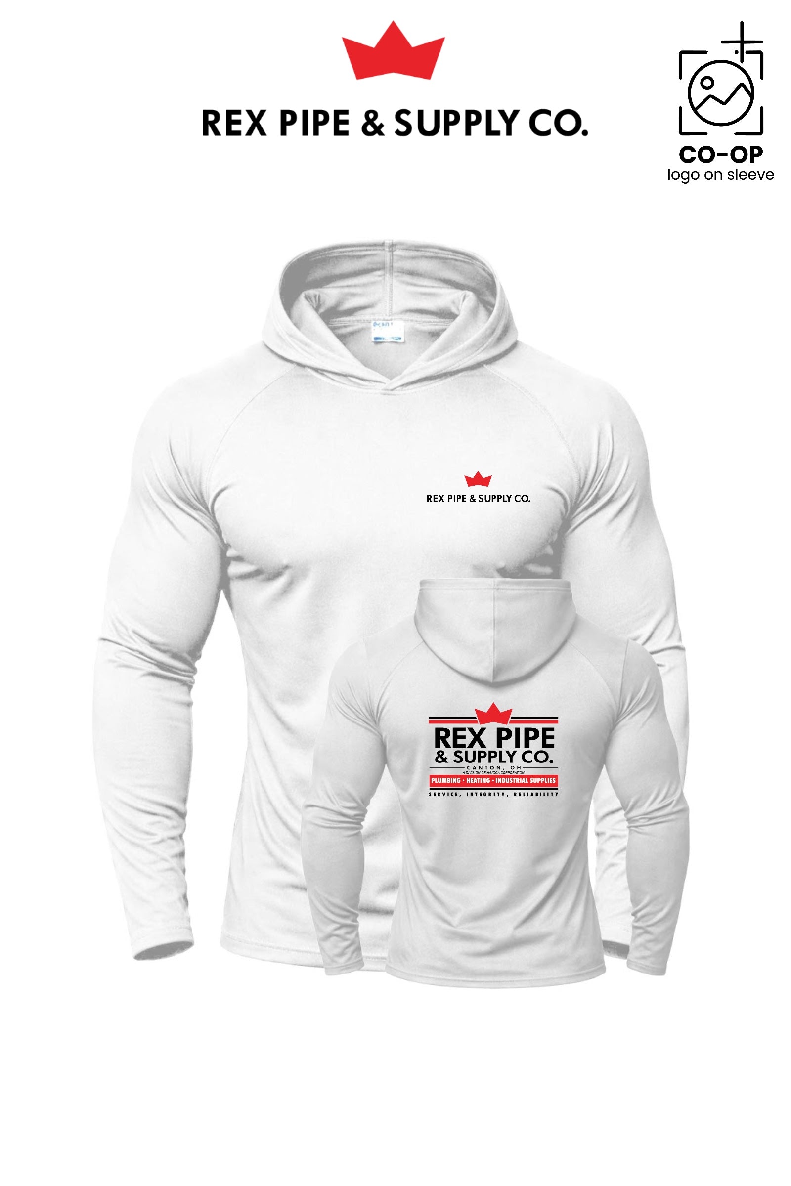 Port & Co™ Performance Pullover Hooded UPF50 Tee - REX PIPE AND SUPPLY - CANTON