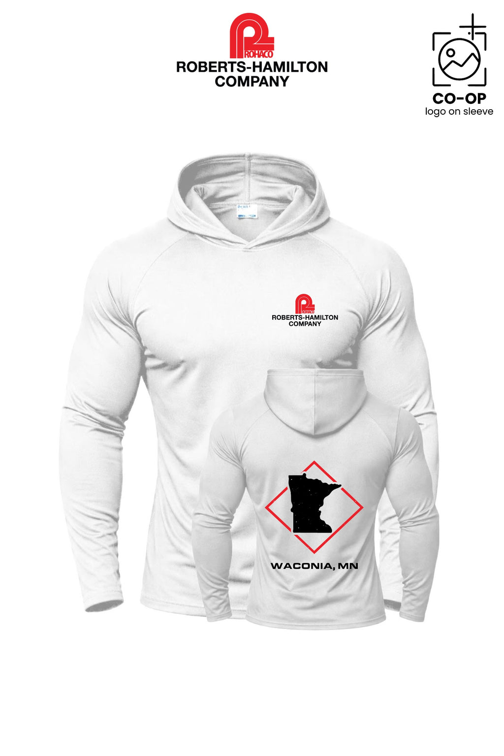 Port & Co™ Performance Pullover Hooded UPF50 Tee - ROBERTS-HAMILTON - WACONIA