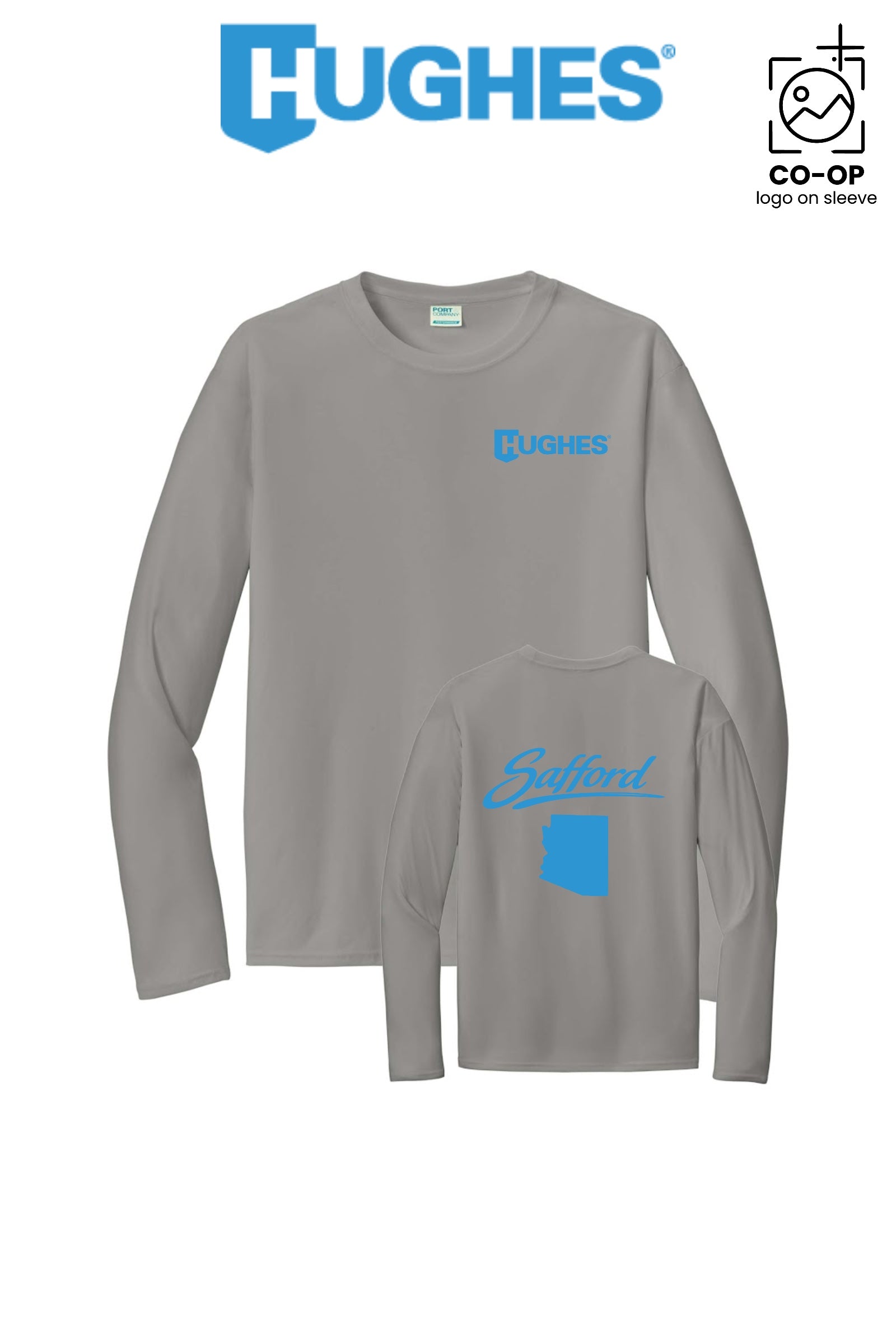 Port & Co™ Performance UPF 50 Long Sleeve - HUGHES SUPPLY - SAFFORD