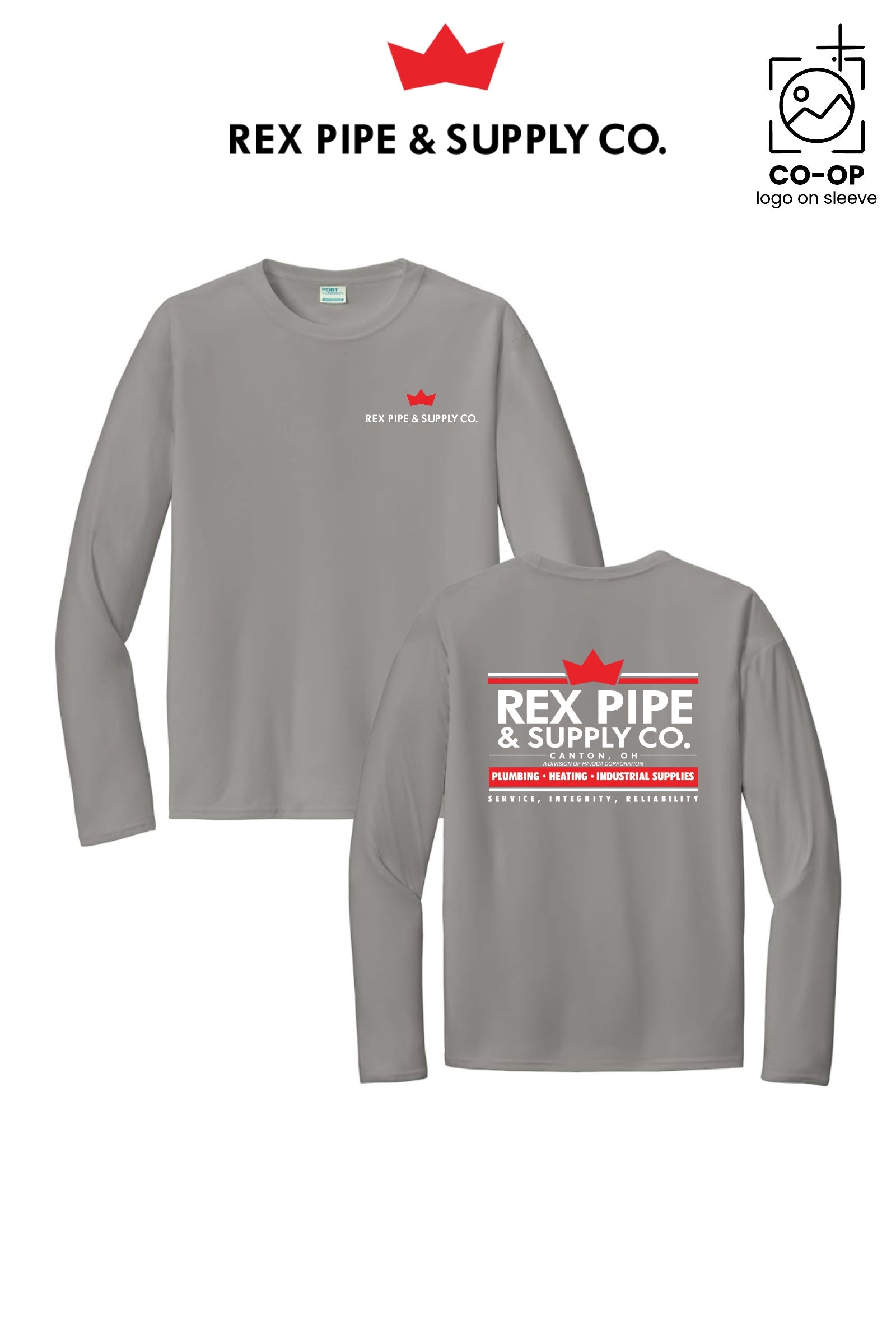Port & Co™ Performance UPF 50 Long Sleeve - REX PIPE AND SUPPLY - CANTON
