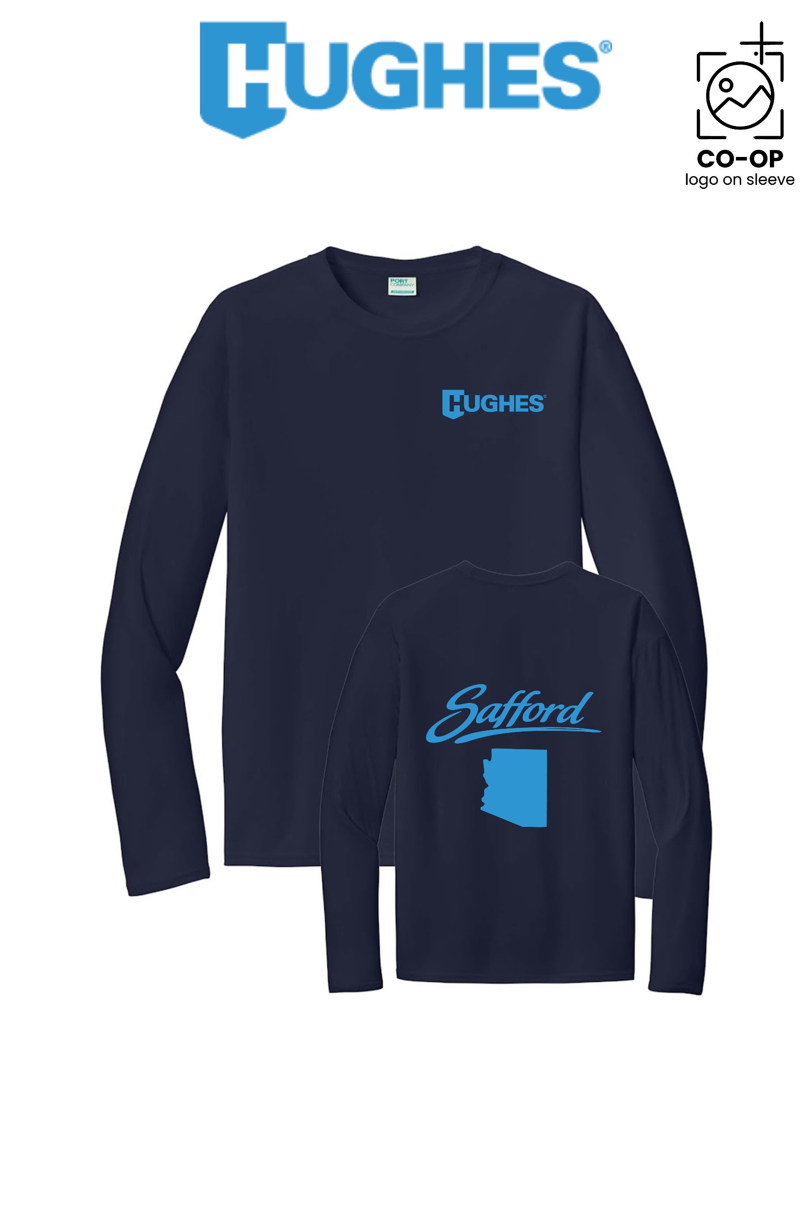 Port & Co™ Performance UPF 50 Long Sleeve - HUGHES SUPPLY - SAFFORD