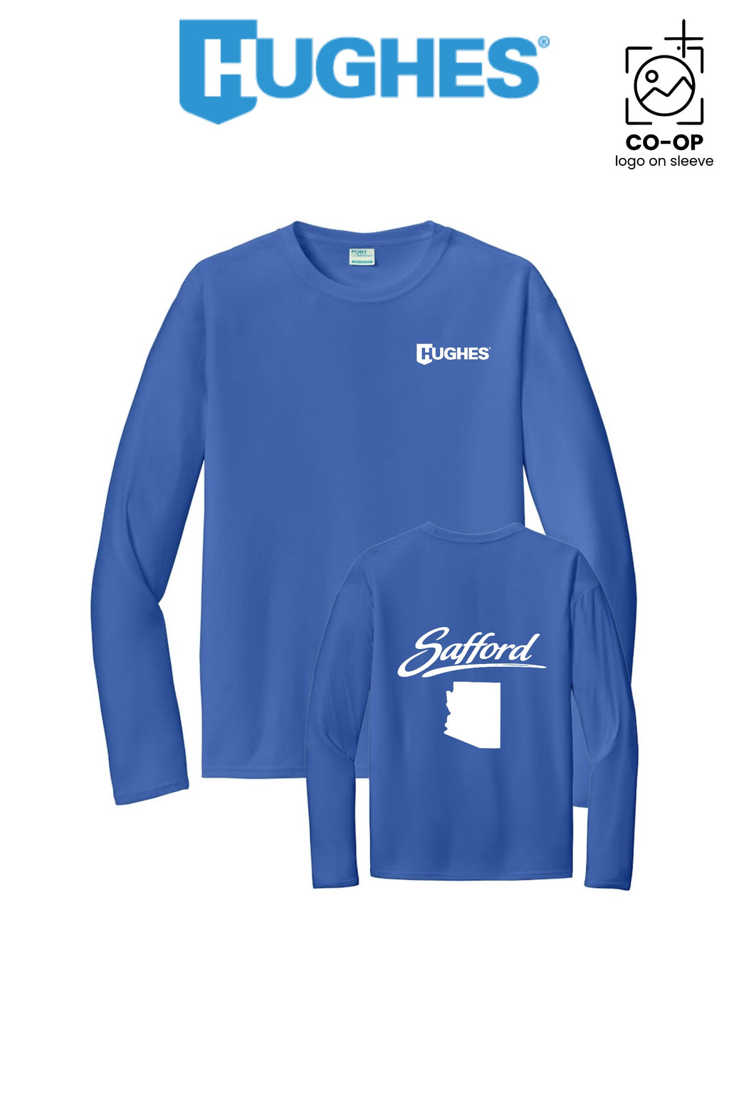 Port & Co™ Performance UPF 50 Long Sleeve - HUGHES SUPPLY - SAFFORD