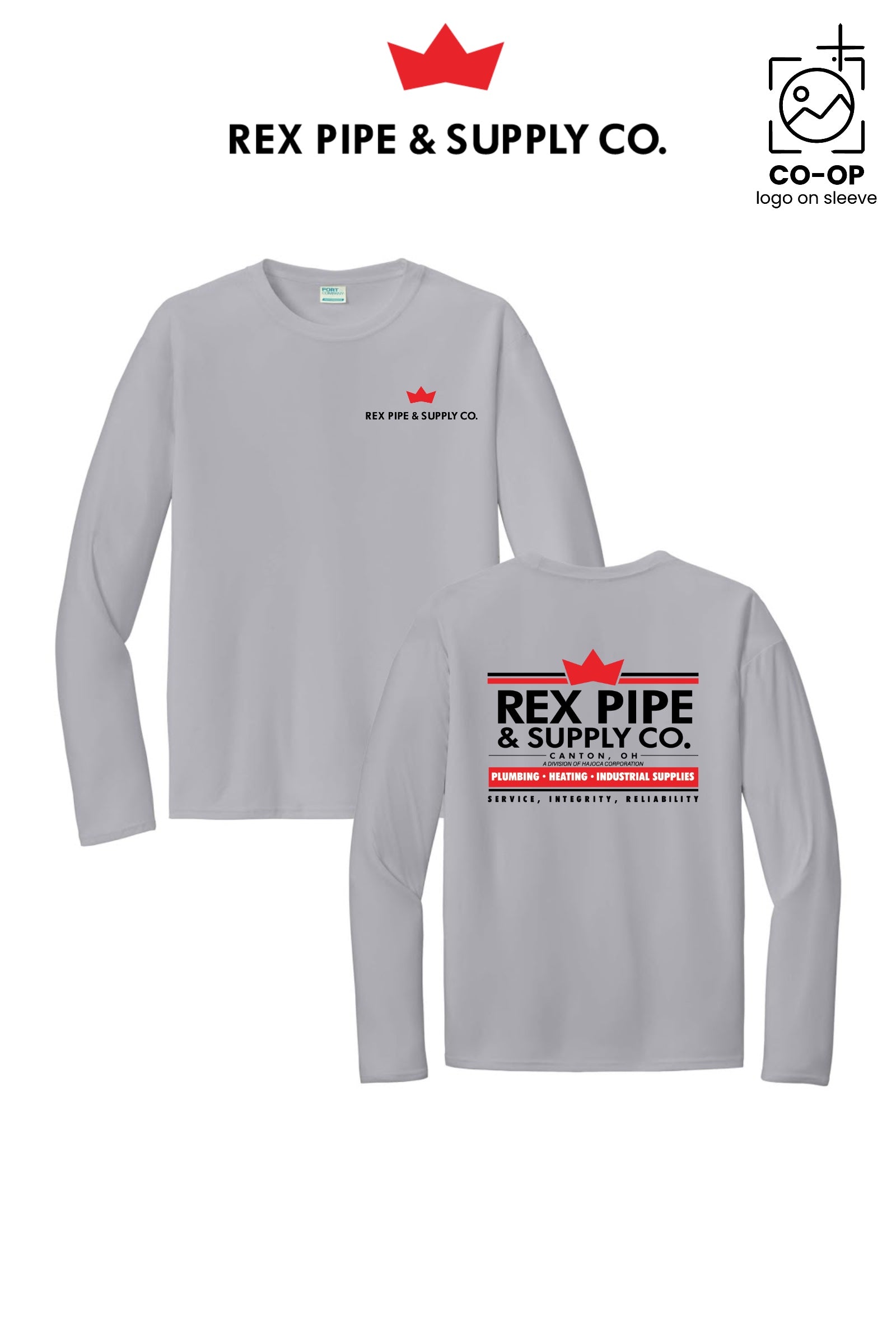 Port & Co™ Performance UPF 50 Long Sleeve - REX PIPE AND SUPPLY - CANTON