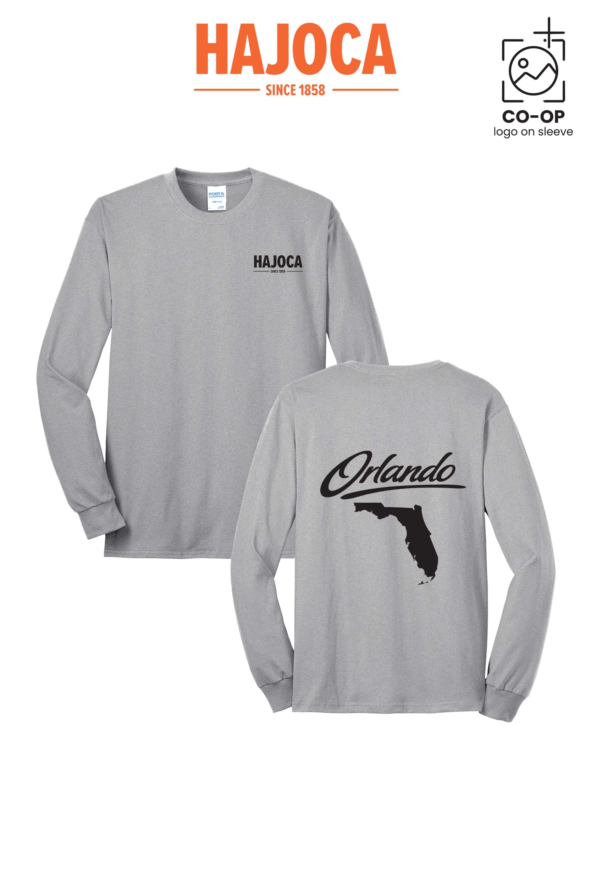 Port & Co™ Long Sleeve Core Blend Tee - HAJOCA - ORLANDO
