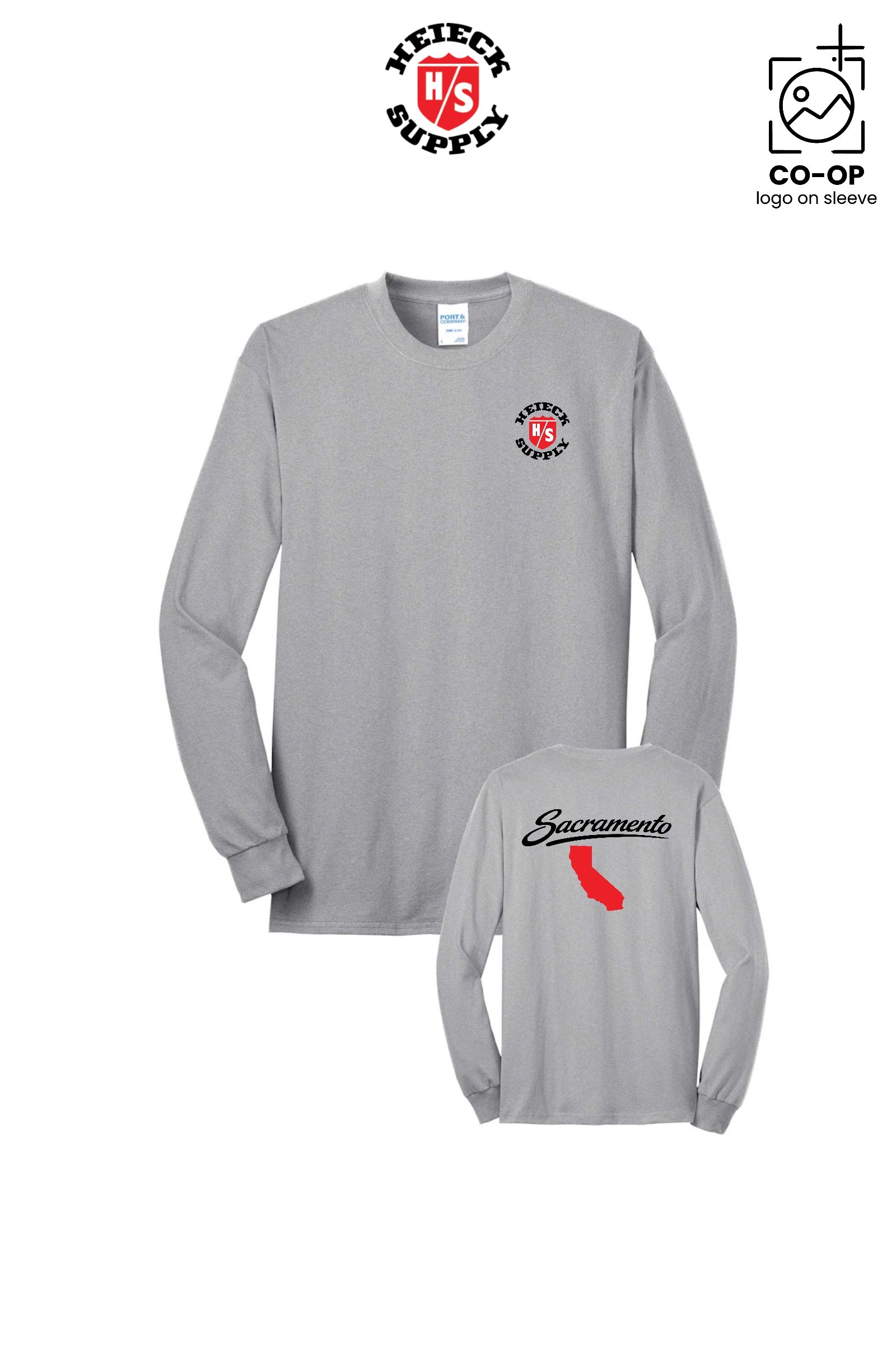 Port & Co™ Long Sleeve Core Blend Tee - HEIECK SUPPLY - SACRAMENTO
