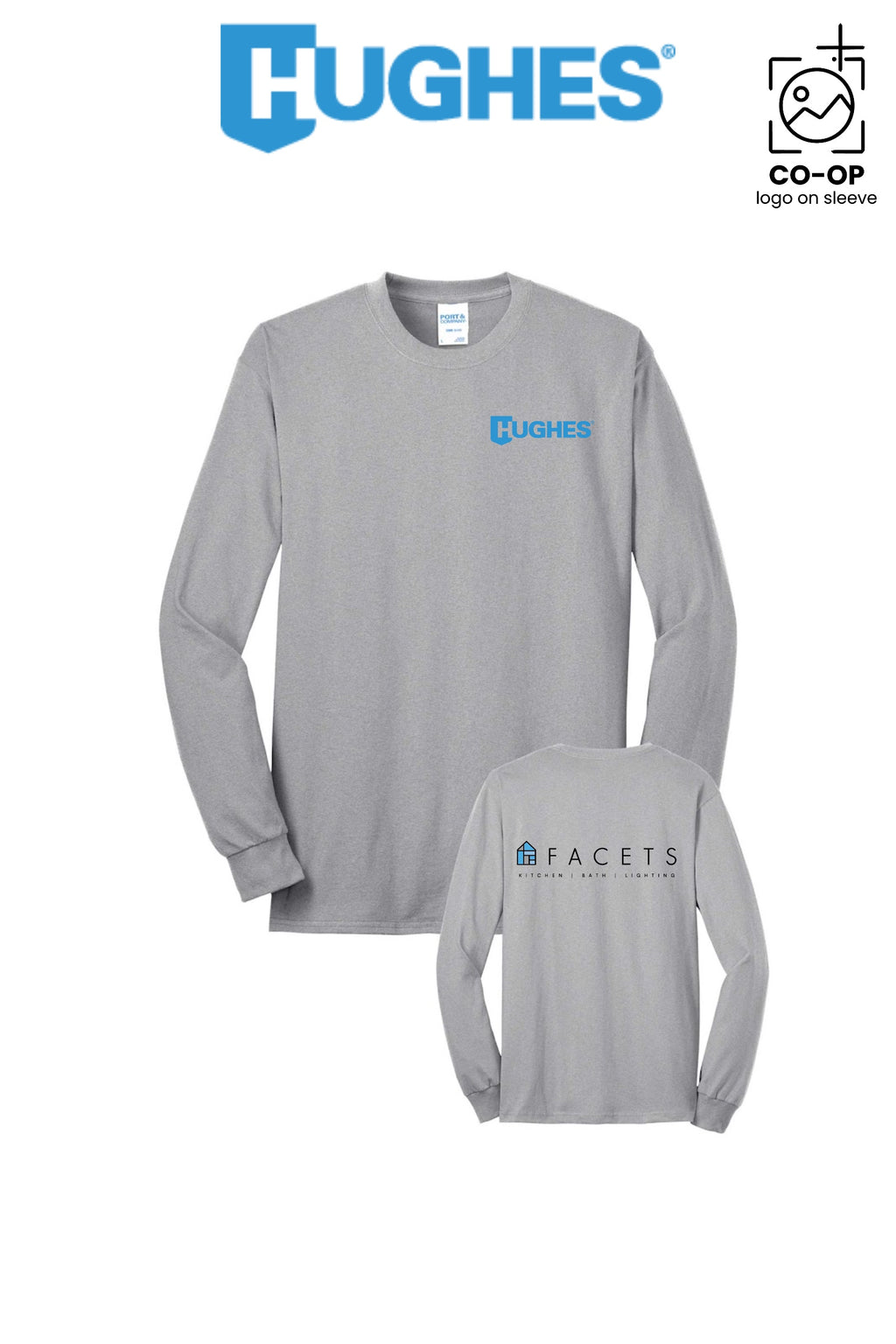 Port & Co™ Long Sleeve Core Blend Tee - HUGHES SUPPLY - HUNTERSVILLE