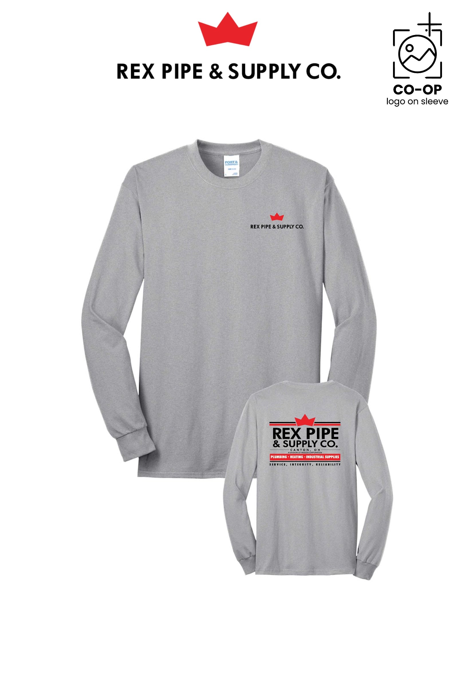 Port & Co™ Long Sleeve Core Blend Tee - REX PIPE AND SUPPLY - CANTON