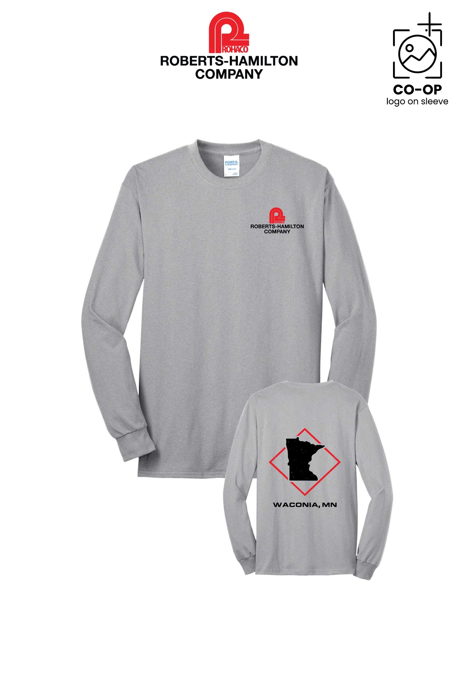 Port & Co™ Long Sleeve Core Blend Tee - ROBERTS-HAMILTON - WACONIA