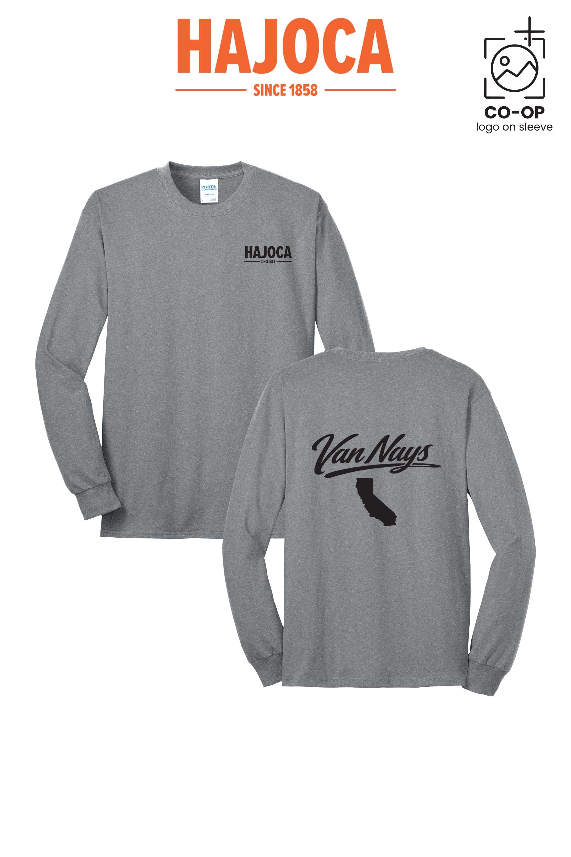 Port & Co™ Long Sleeve Core Blend Tee - HAJOCA - VAN NUYS
