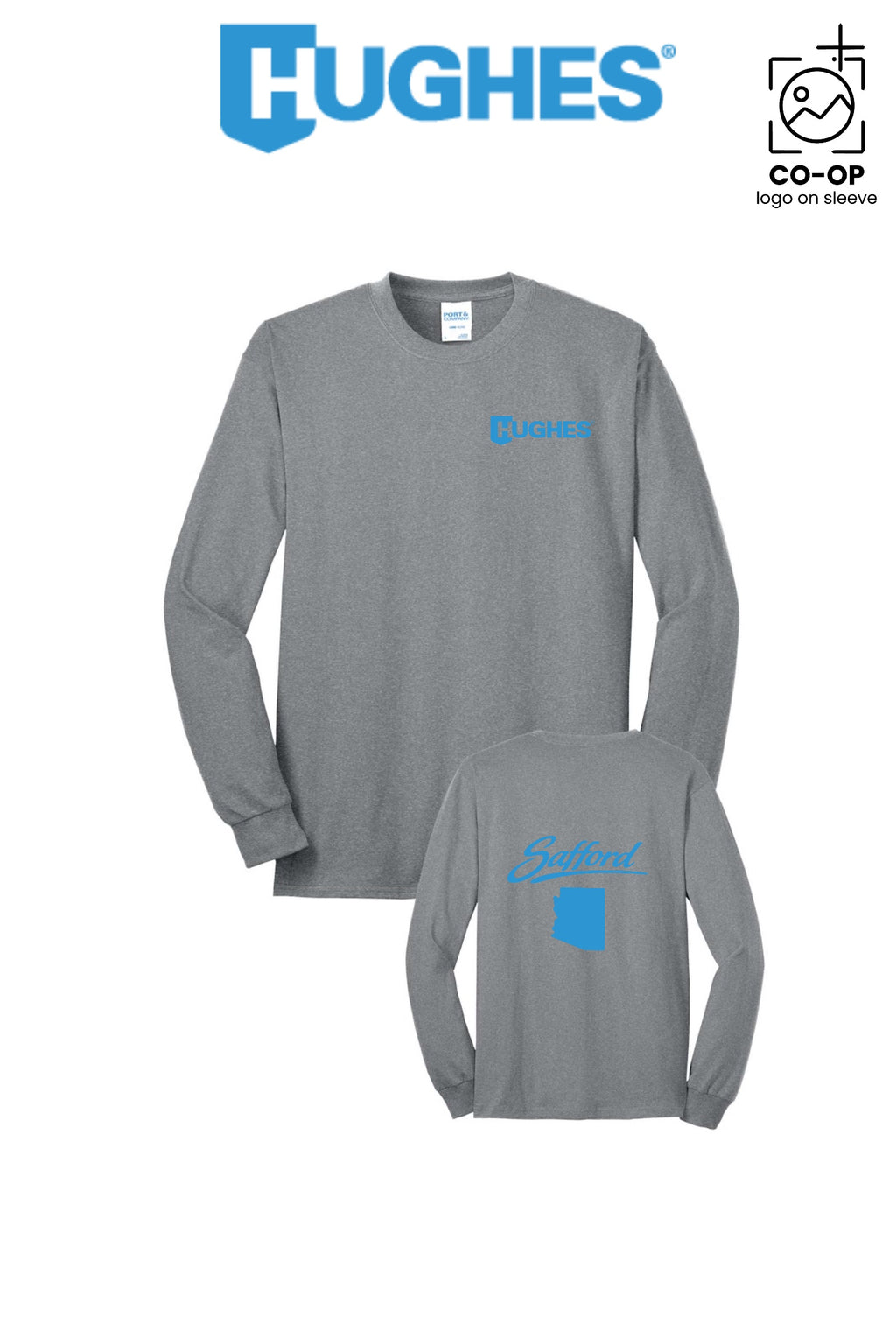Port & Co™ Long Sleeve Core Blend Tee - HUGHES SUPPLY - SAFFORD